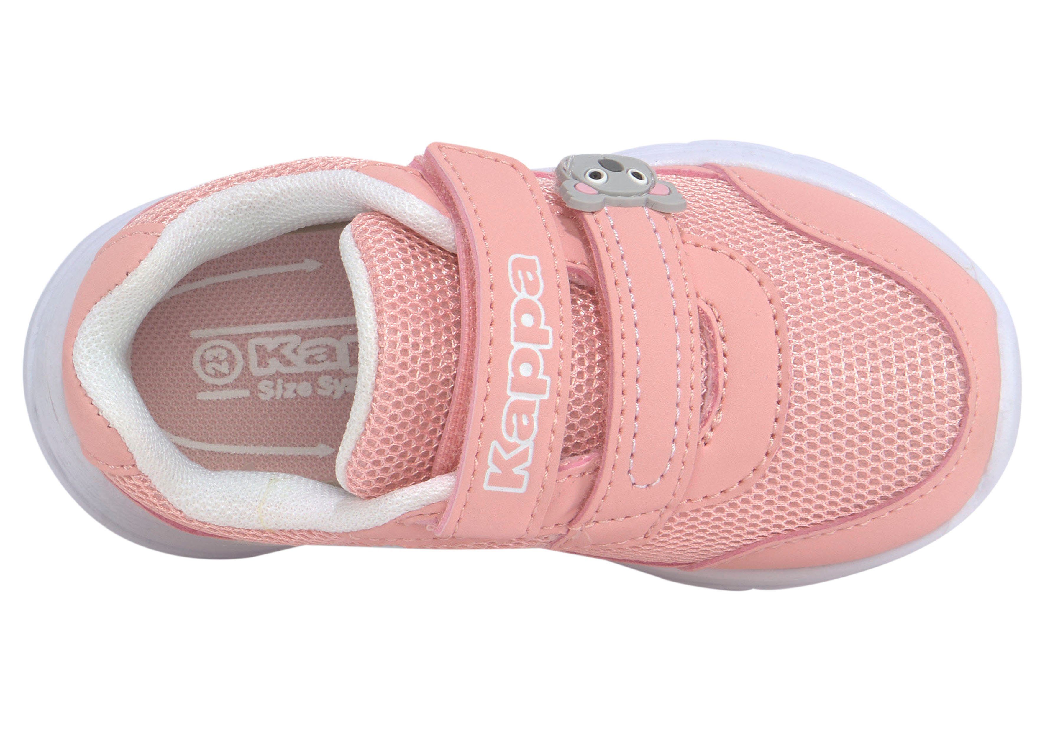 Kappa Sneaker mit Klettverschluss rosé-white