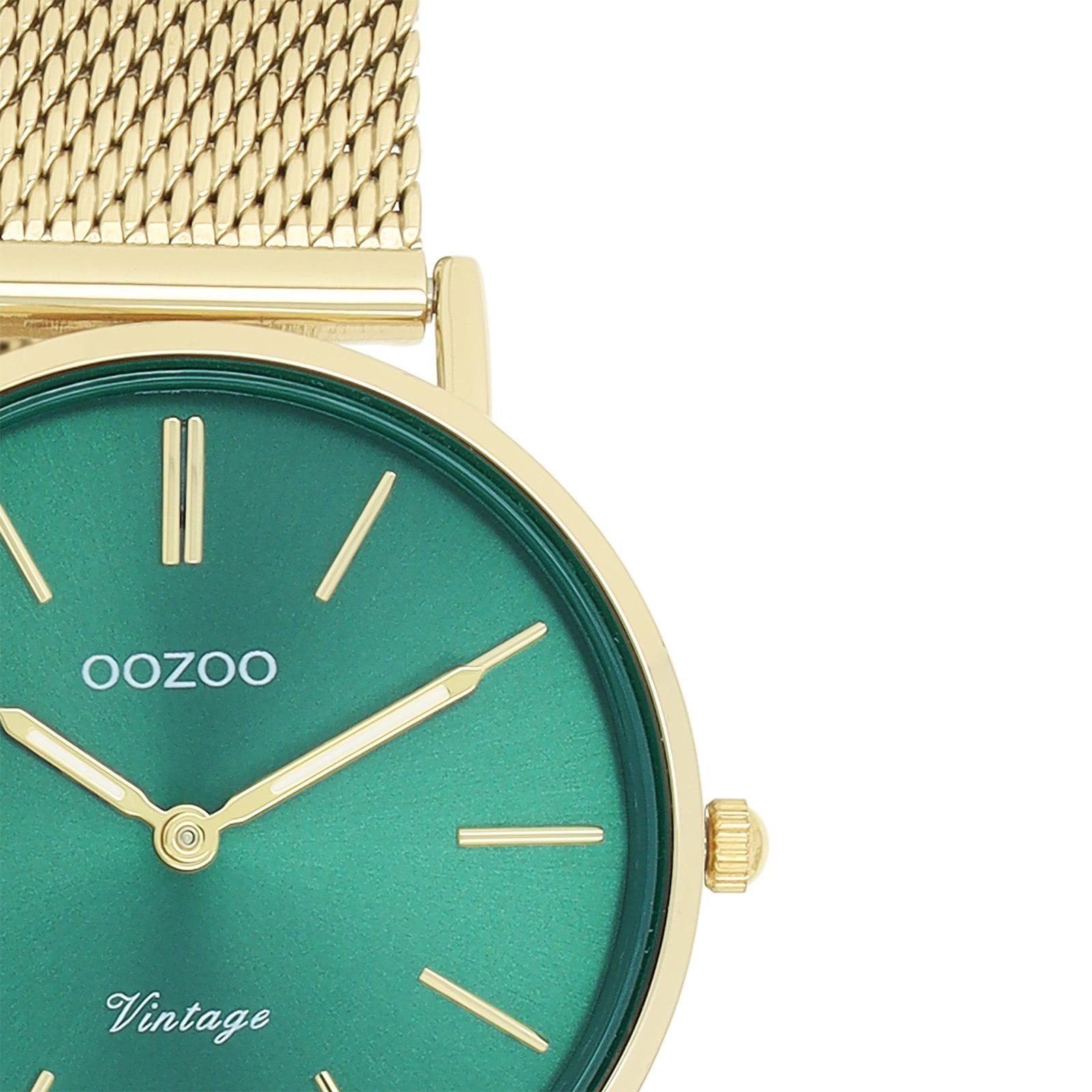 OOZOO Quarzuhr Oozoo Damen Armbanduhr Vintage Series, (Analoguhr), Damenuhr rund, mittel (ca. 32mm) Metall, Mesharmband, Casual-Style