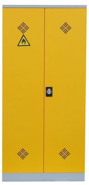 Steelboxx Mehrzweckschrank Umweltschrank Gefahrstoffschrank Spritzmittelspind 195x91,6x42,2cm (1-St) Komplett verschweißt und montiert - keine Montage erforderlich