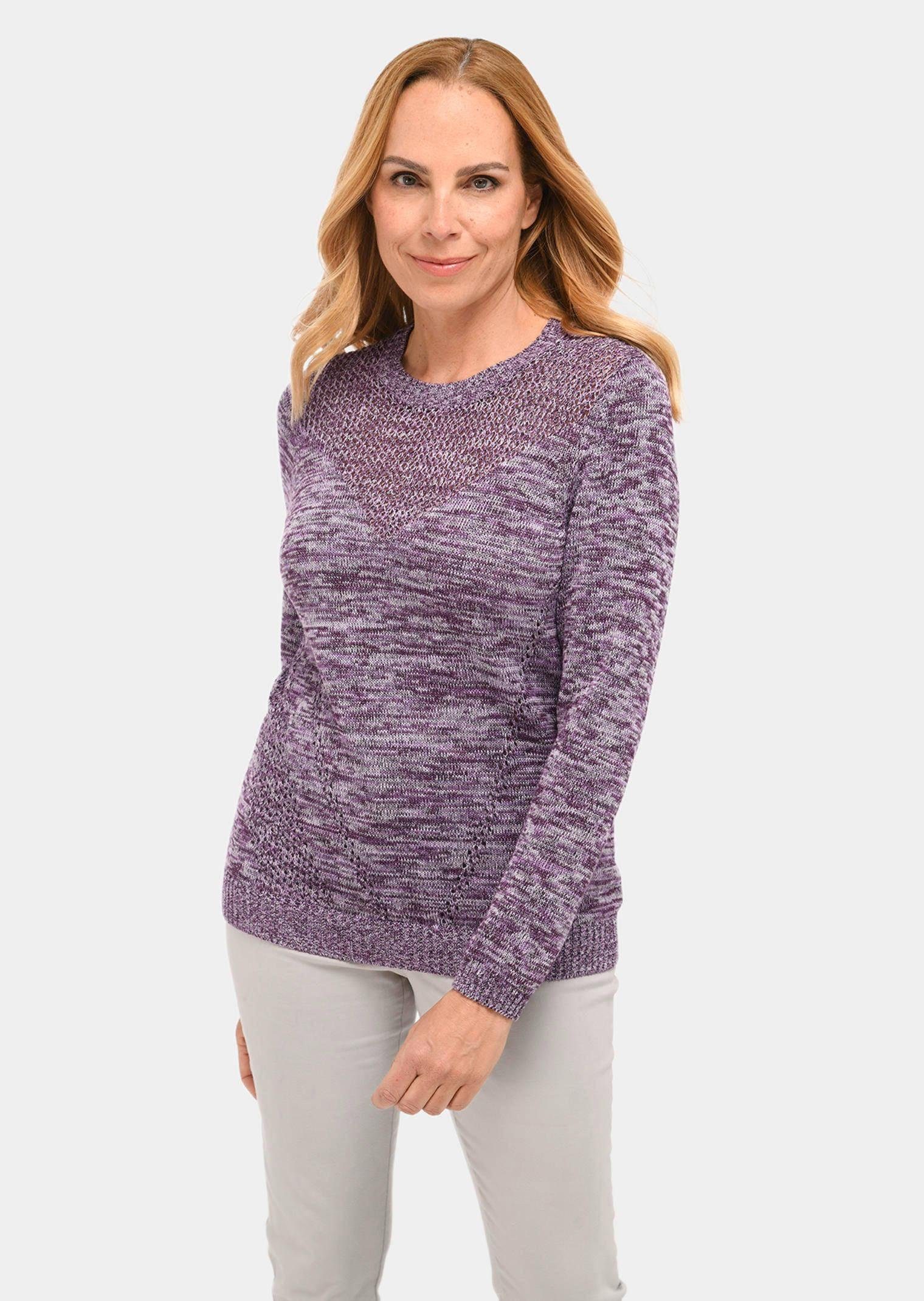 Strickpullover Kurzgröße: Pullover mit Glanzgarn