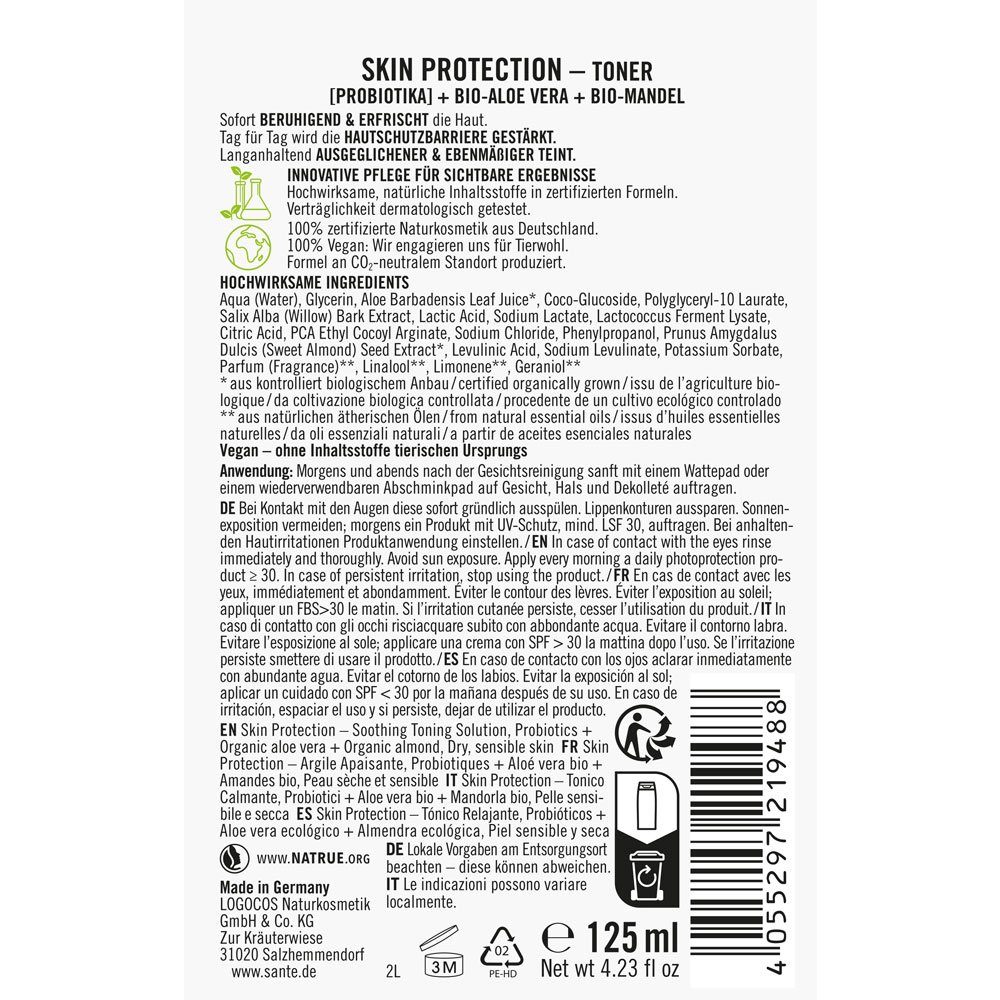 SANTE 125 Gesichtswasser Skin ml Protection,