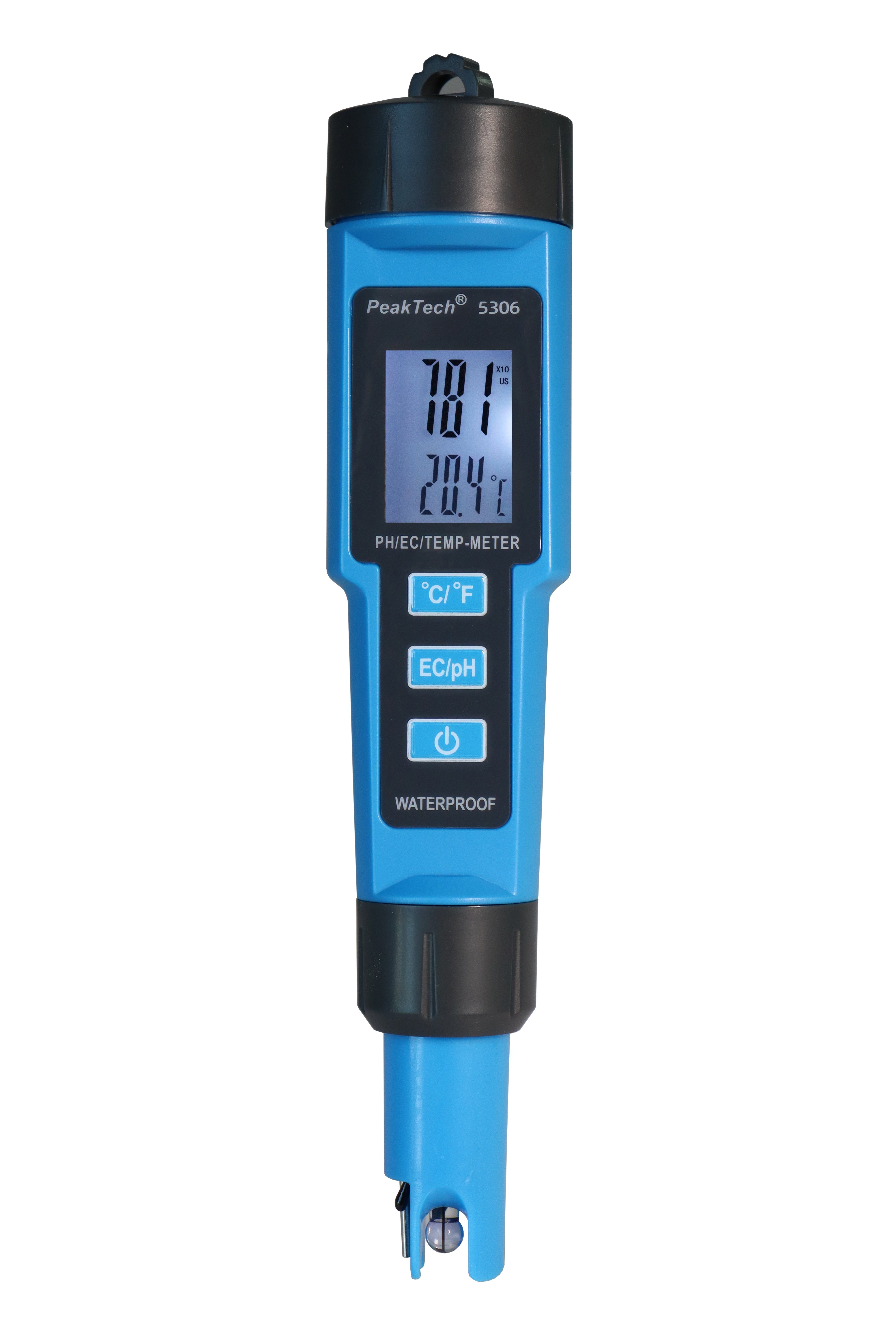 PeakTech Wassersensor 5306: bis 50°C pH/EC/Temperatur, 14.00 μS/ pH PeakTech Wasser- /19990