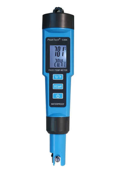 PeakTech Wassersensor PeakTech 5306: Wasser- pH/EC/Temperatur, bis 14.00 pH /19990 μS/ 50°C