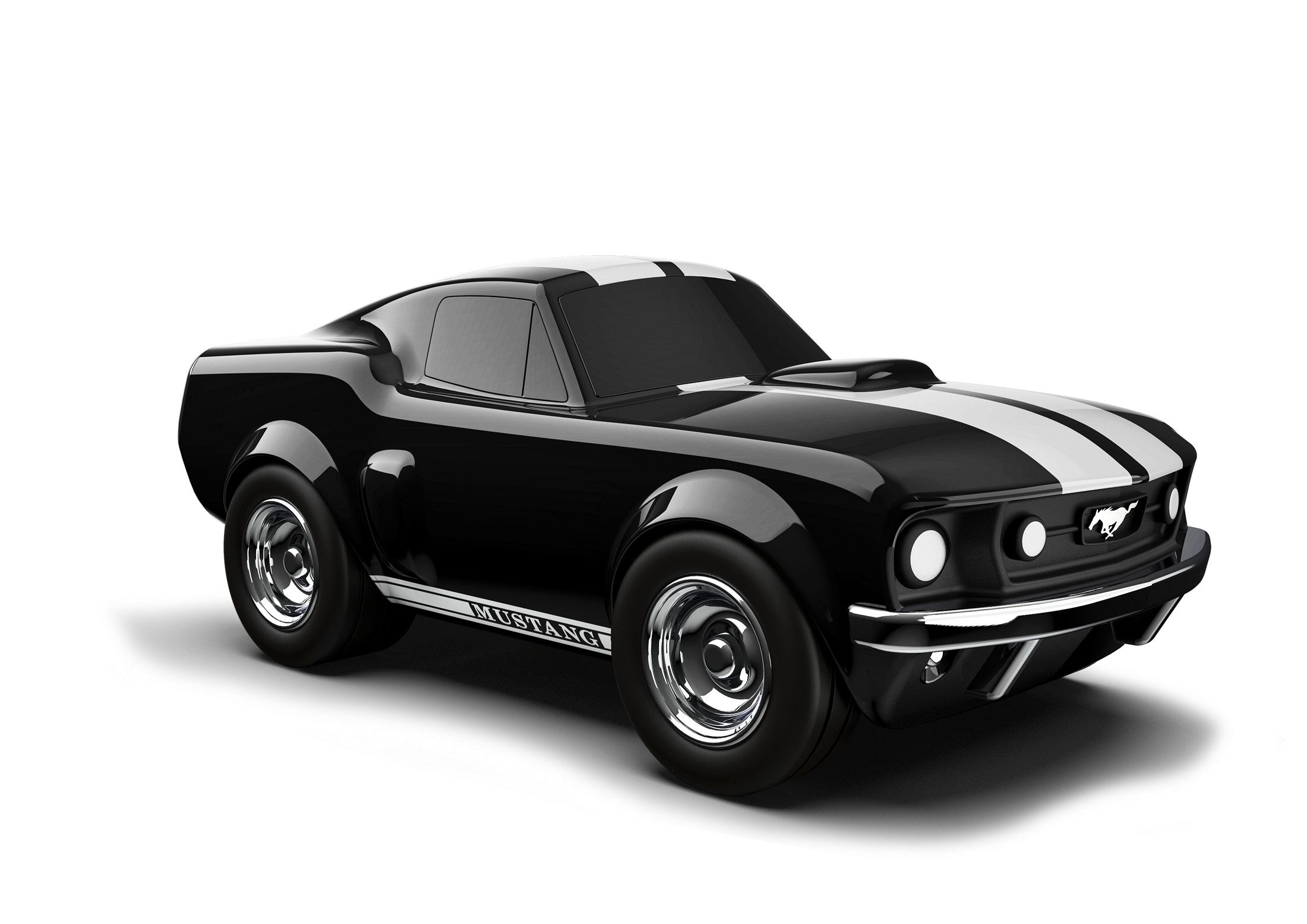 Baghera Modellauto Baghera Modellauto Rennwagen Ford Mustang schwarz 19x9,5x7,5cm, (1-tlg., Offizielles Lizenzprodukt)