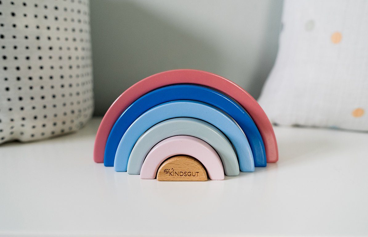 KINDSGUT Lernspielzeug Holz-Regenbogen