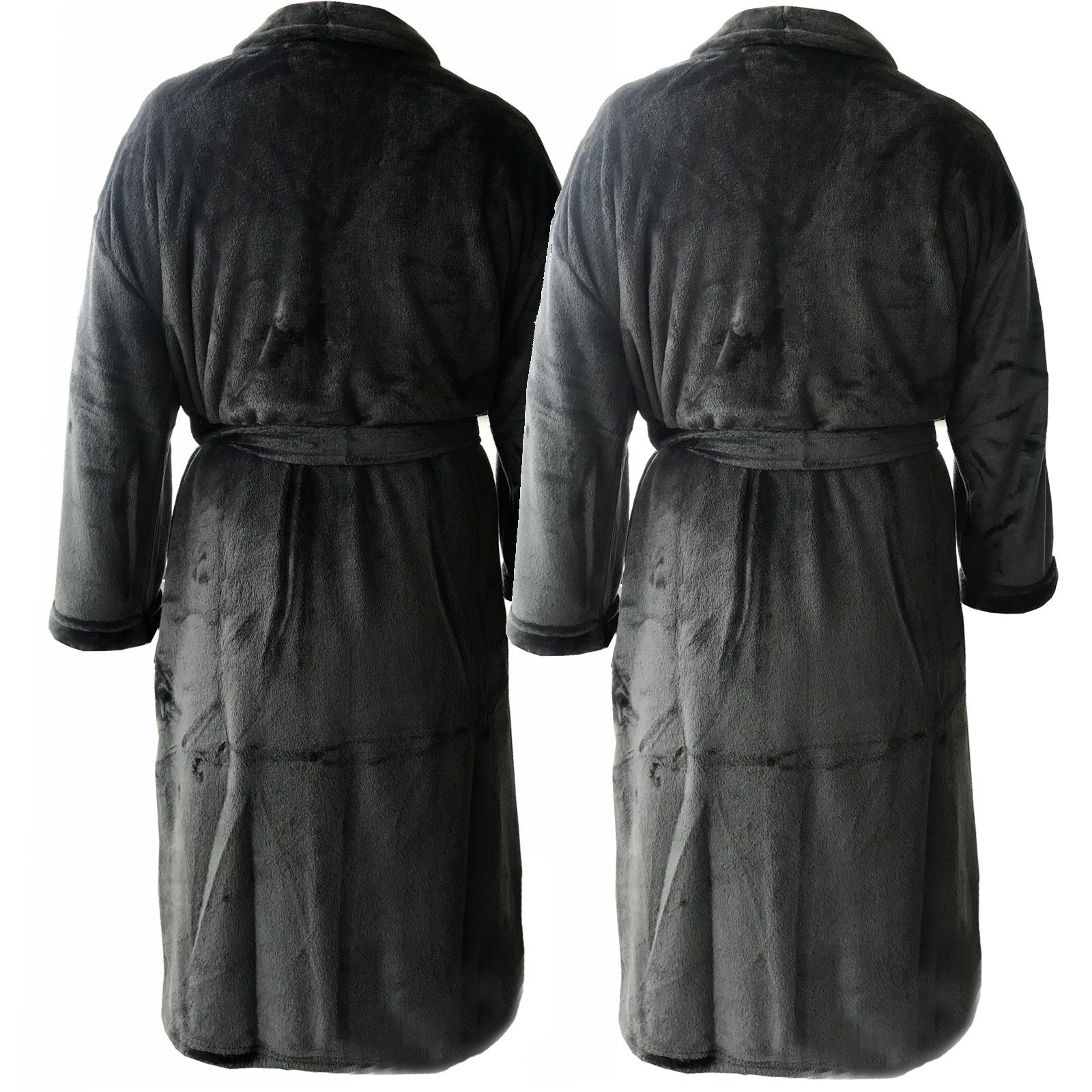 Herren Unixex 3XL Damen - HOMELEVEL Flanell Polyester - weich, Bademantel Bademantel Kuschelig - &