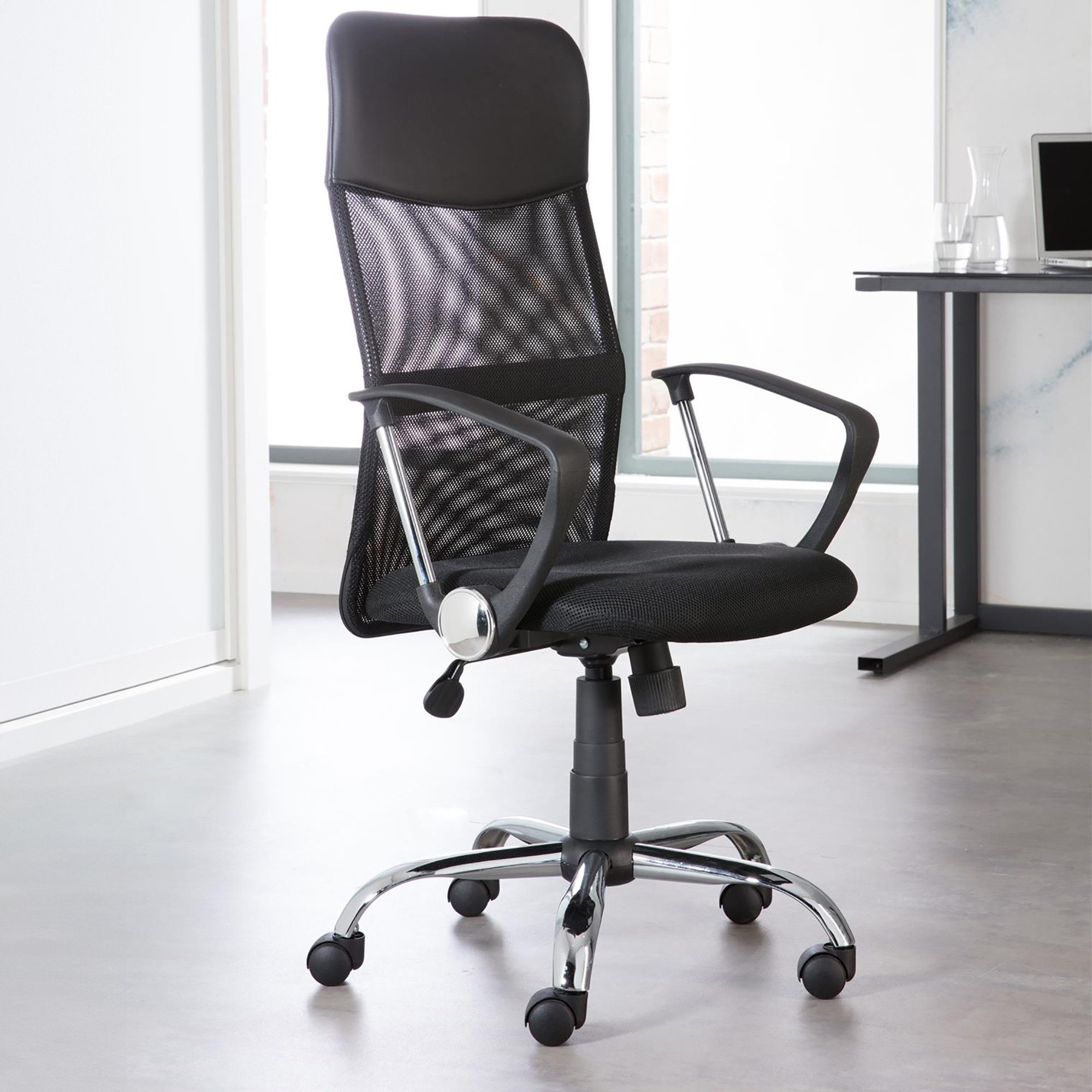 loft24 Schreibtischstuhl Orlando, Drehstuhl mit Sitzhöhenverstellung, Sitzhöhe 46-56 cm, Bürostuhl