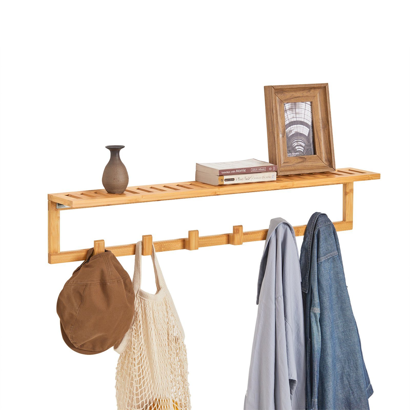 Flurgarderobe SoBuy Ablage Haken Wandgarderobe mit FHK06, Badregal und 6