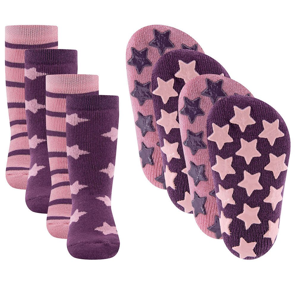 ABS-Socken Stoppersocken ABS 4er Pack Sterne