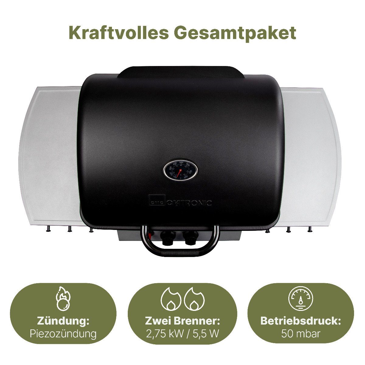 CLATRONIC Gasgrill GG 3590, mit 2 Heizzonen für indiv. Temperatursteuerung