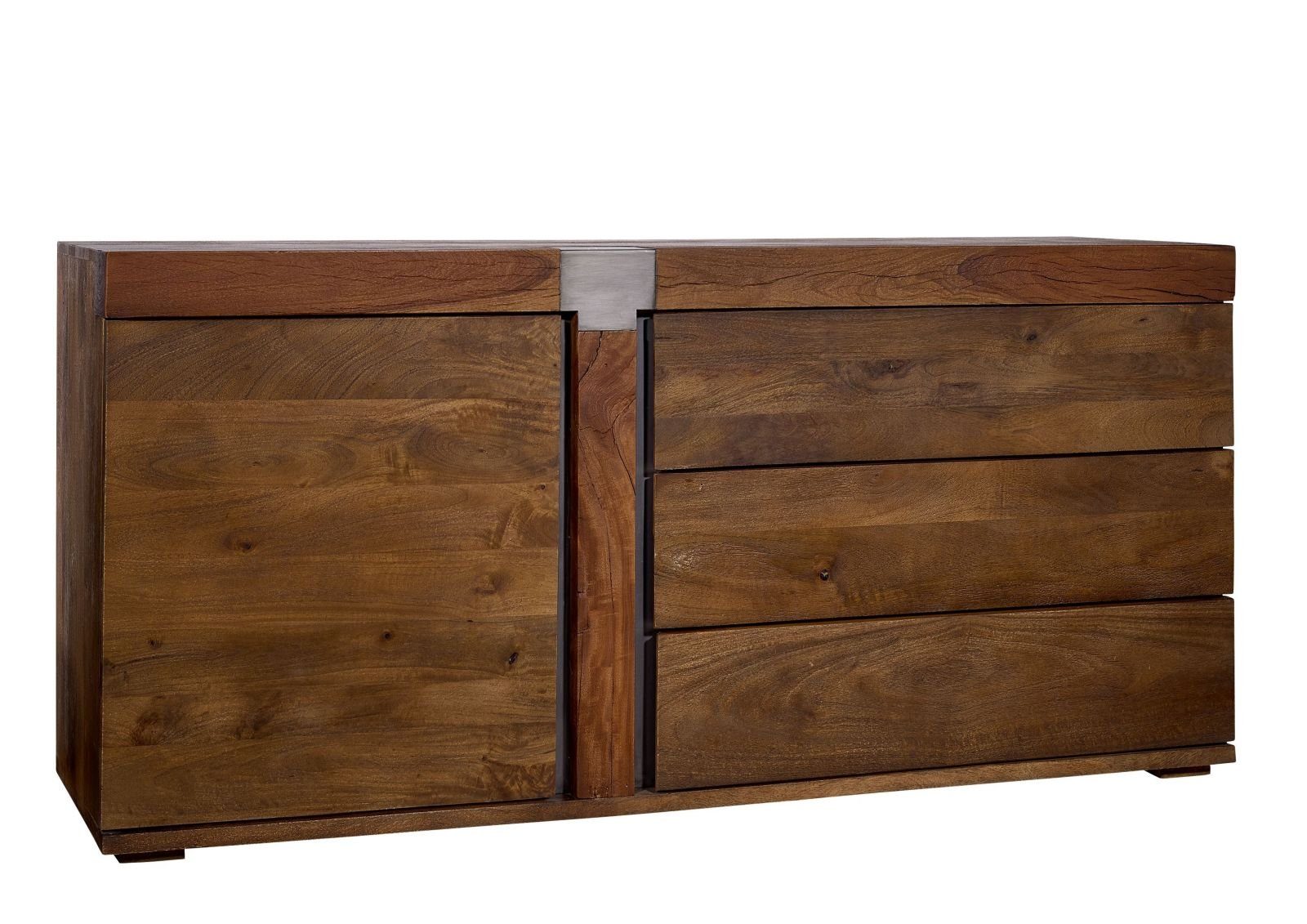 Massivmoebel24 Sideboard (Massivholz), Sideboard Mango 160x45x75 braun lack günstig online kaufen