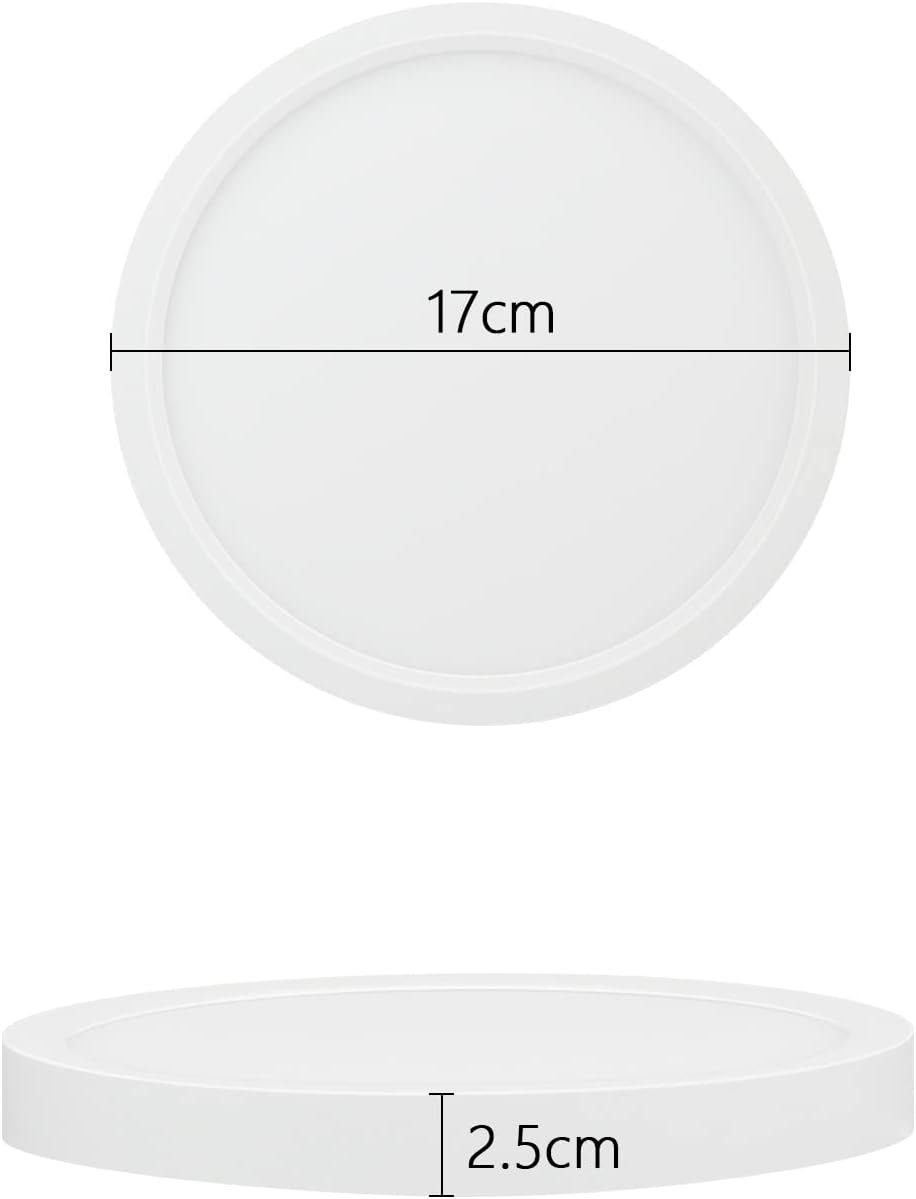 ZMH LED Deckenleuchte Wohnzimmer Ø18/27 Modern Küchenlampe Flur Schlafzimmer, LED fest integriert, Warmweiß, 15W, 3000K, warmweiß, 18×18×2,4cm, kompakt – Bild 3 von 5