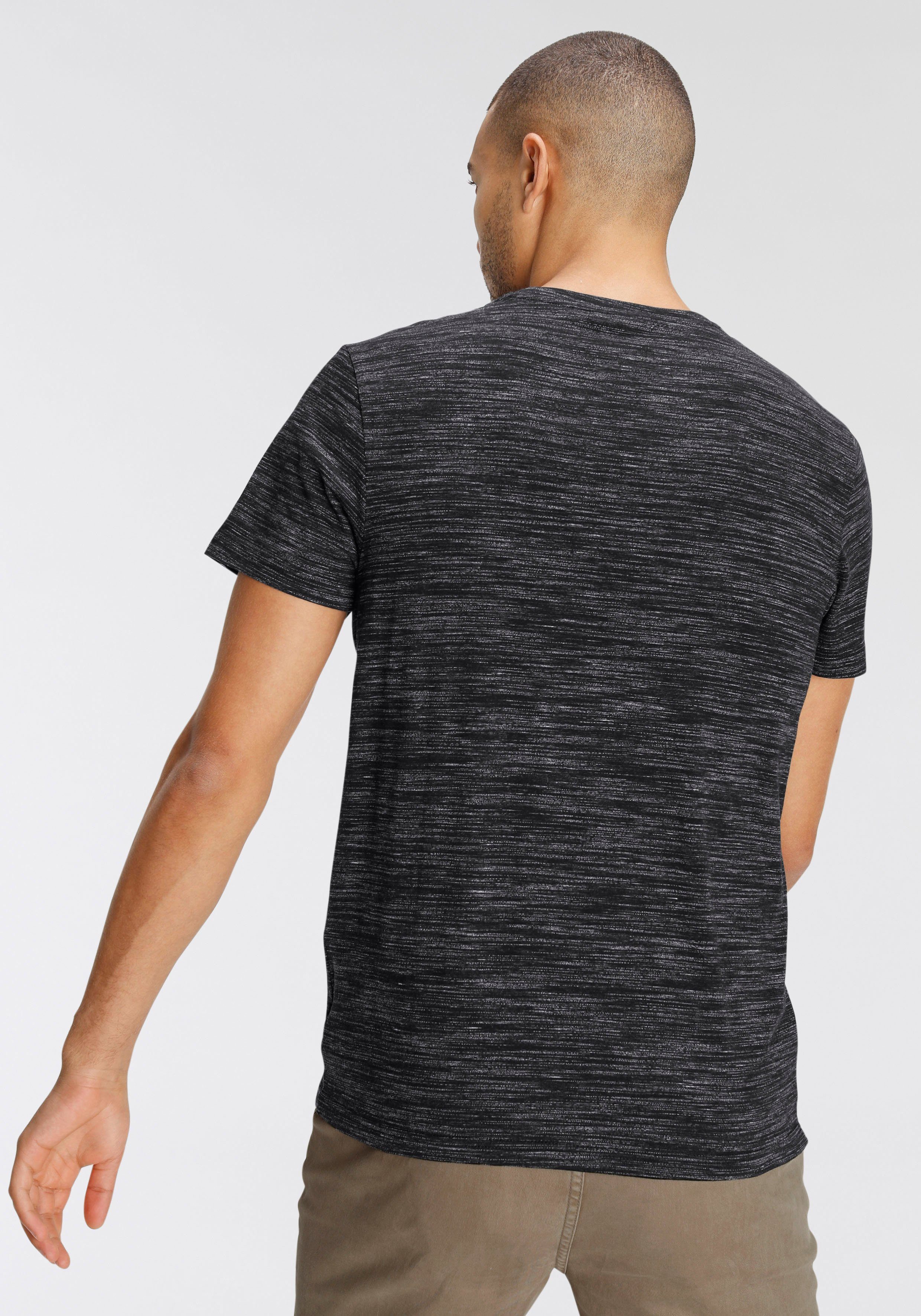 AJC T-Shirt Kurzarm, Regular Fit, meliert, Rundhalsausschnitt