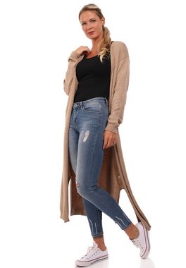 YC Fashion & Style Cardigan Long Cardigan Strickmantel aus Feinstrick One Size (1-tlg) casual
