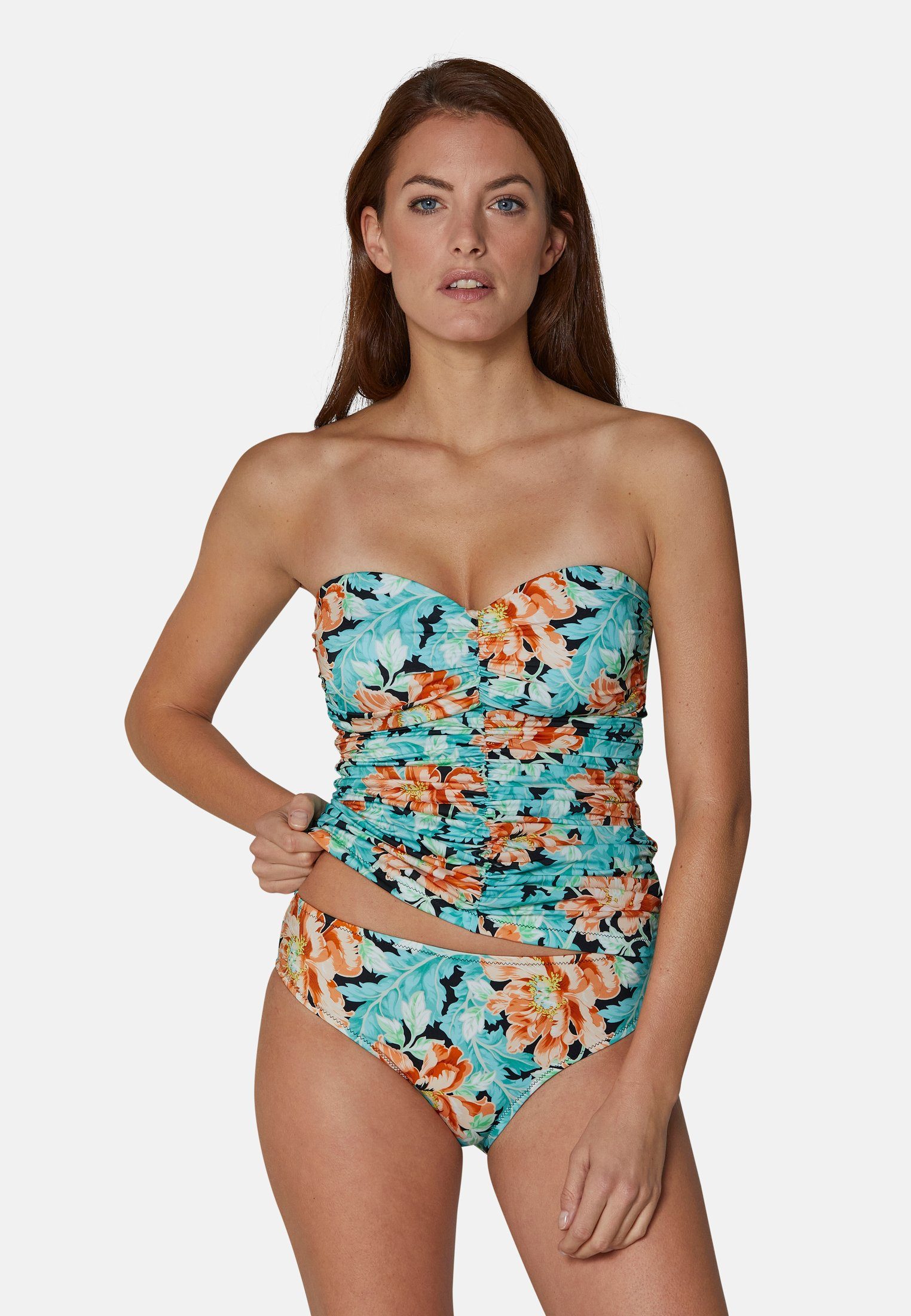 Wäsche/Bademode Bikinis MADELEINE Bandeau-Bikini Bandeau-Topkini mit Blütenprint