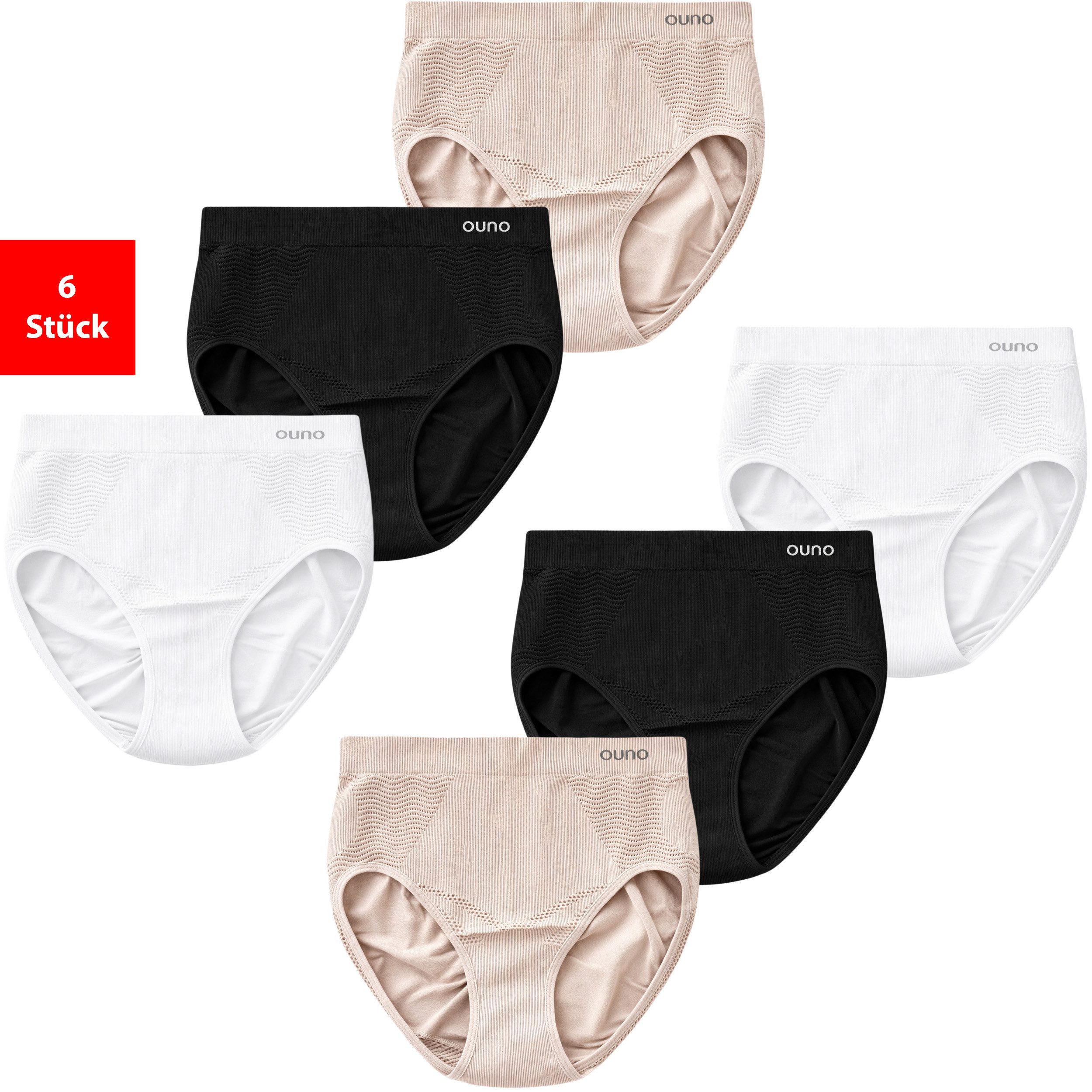 Fashionschmiede Shapingslip Shapewear Damen Unterwäsche 3er-6er Pack Shape Slips Bauchweg (Spar-Set, 6-St., 6er-Pack) Seamless, Figurformend, Multipack