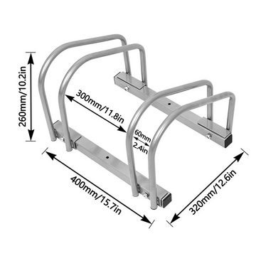 AUFUN Fahrradständer Metall Boden Ständer (2-St), Legierter Stahl Ständer