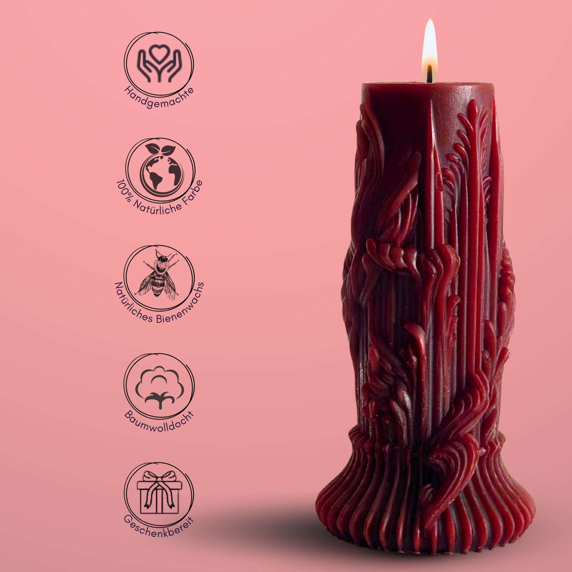 NoblesBox Formkerze Handgemachte Kerze, Dekokerze, Wachskerze, Haushaltsker günstig online kaufen