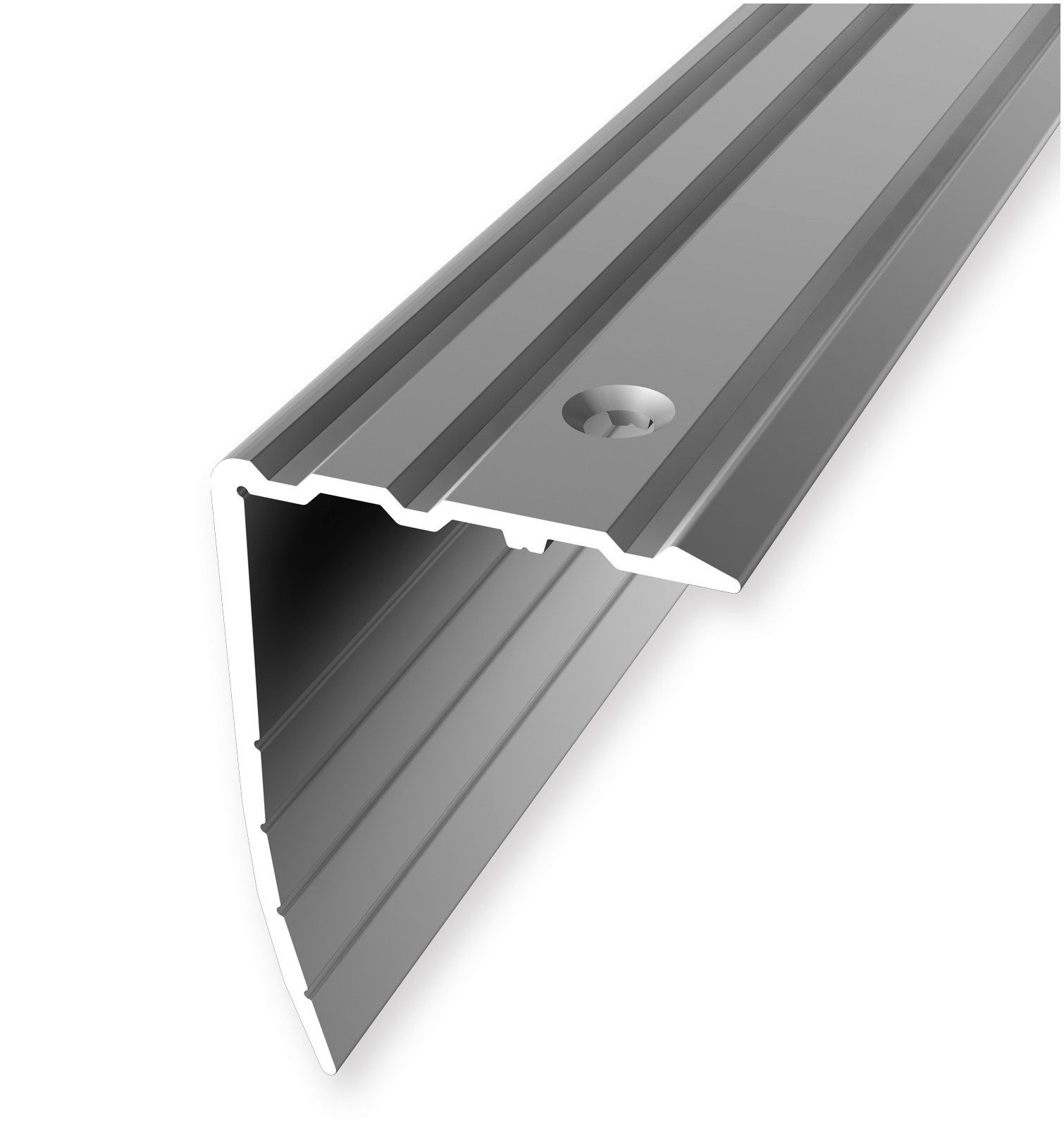 PROVISTON Treppenkantenprofil Aluminium, 31 x 43 x 1000 mm, Silber, Treppenkante, Winkelprofil