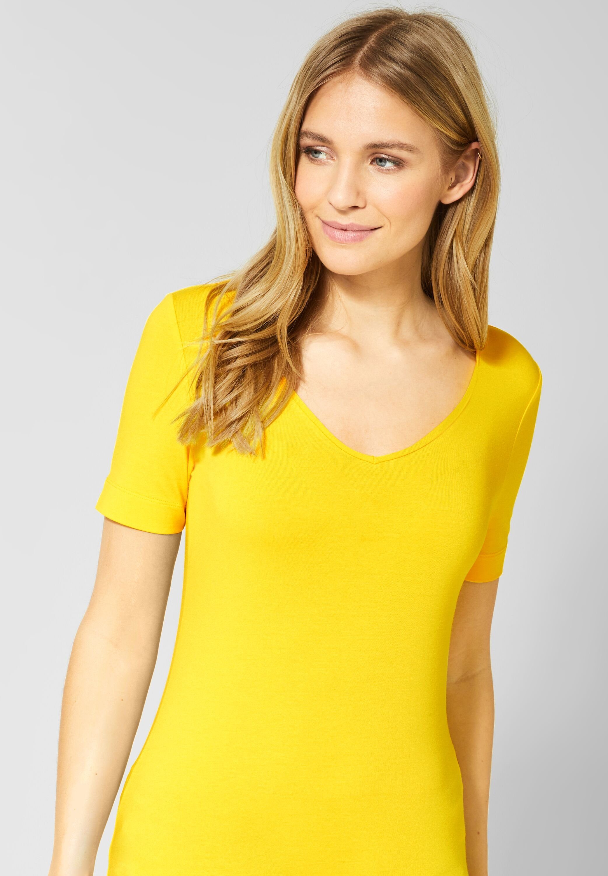 STREET ONE VShirt Basic, Shirt mit VAusschnitt online kaufen OTTO