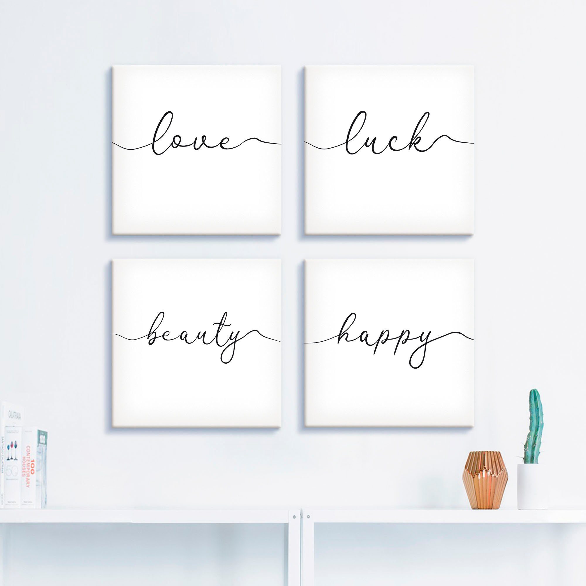 Artland Leinwandbild Liebe Glück Schönheit Frohsinn, günstig online kaufen