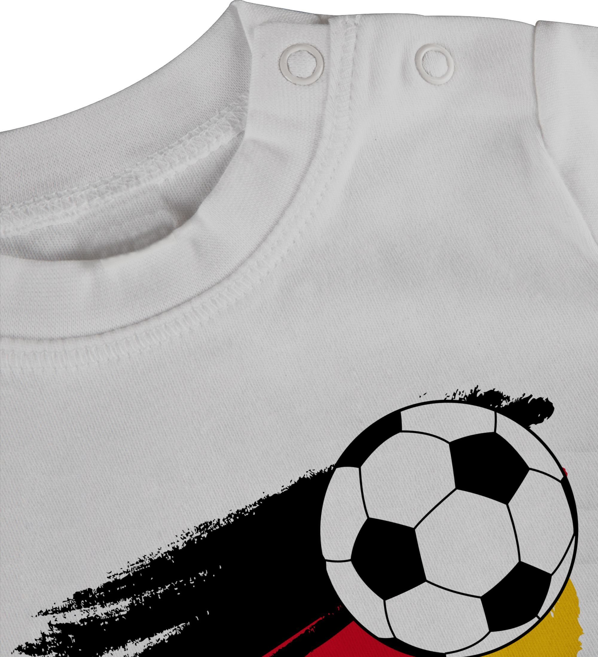 2024 Weiß Fussball T-Shirt Deutschland Fußball 1 Baby Shirtracer EM