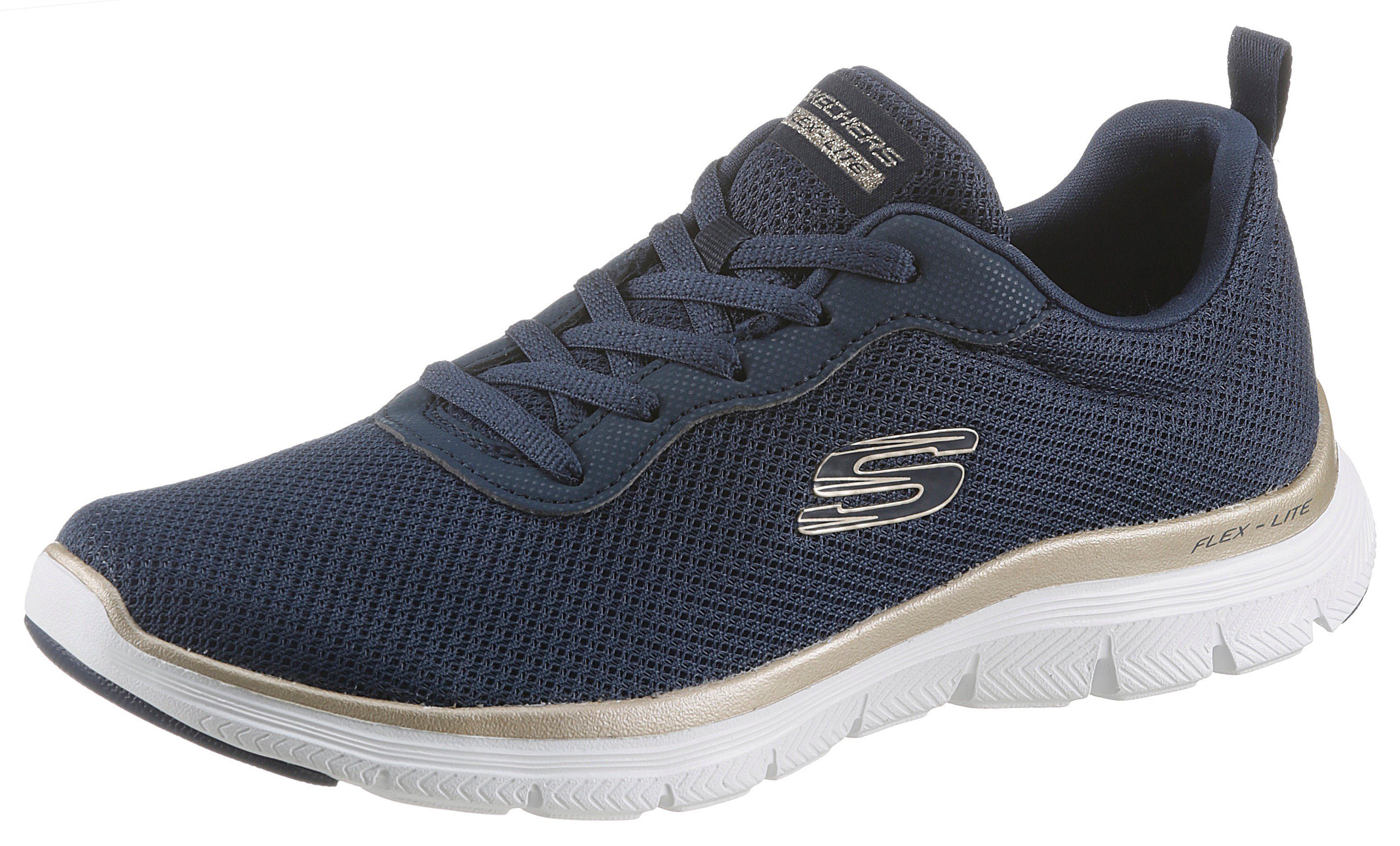 Skechers FLEX APPEAL 4.0 BRILLINAT VIEW Sneaker mit Air Cooled Memory Foam, Freizeitschuh, Halbschuh, Schnürschuh