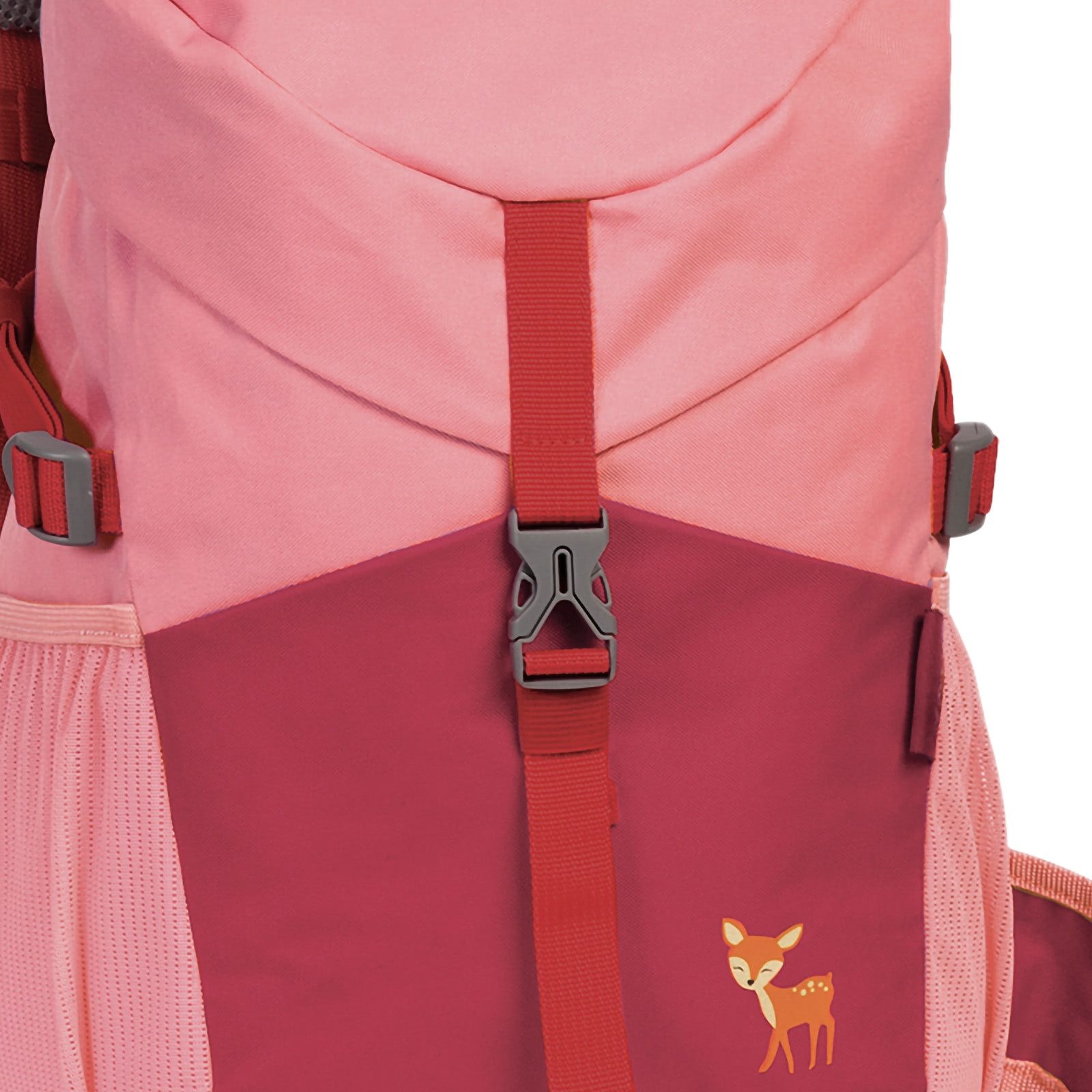 fabrizio® Rucksack Fabrizio Go Green Kinderrucksack, Kinderrucksack Polyester, recycelt, rosa ca. 37cm hoch, Rehkitz