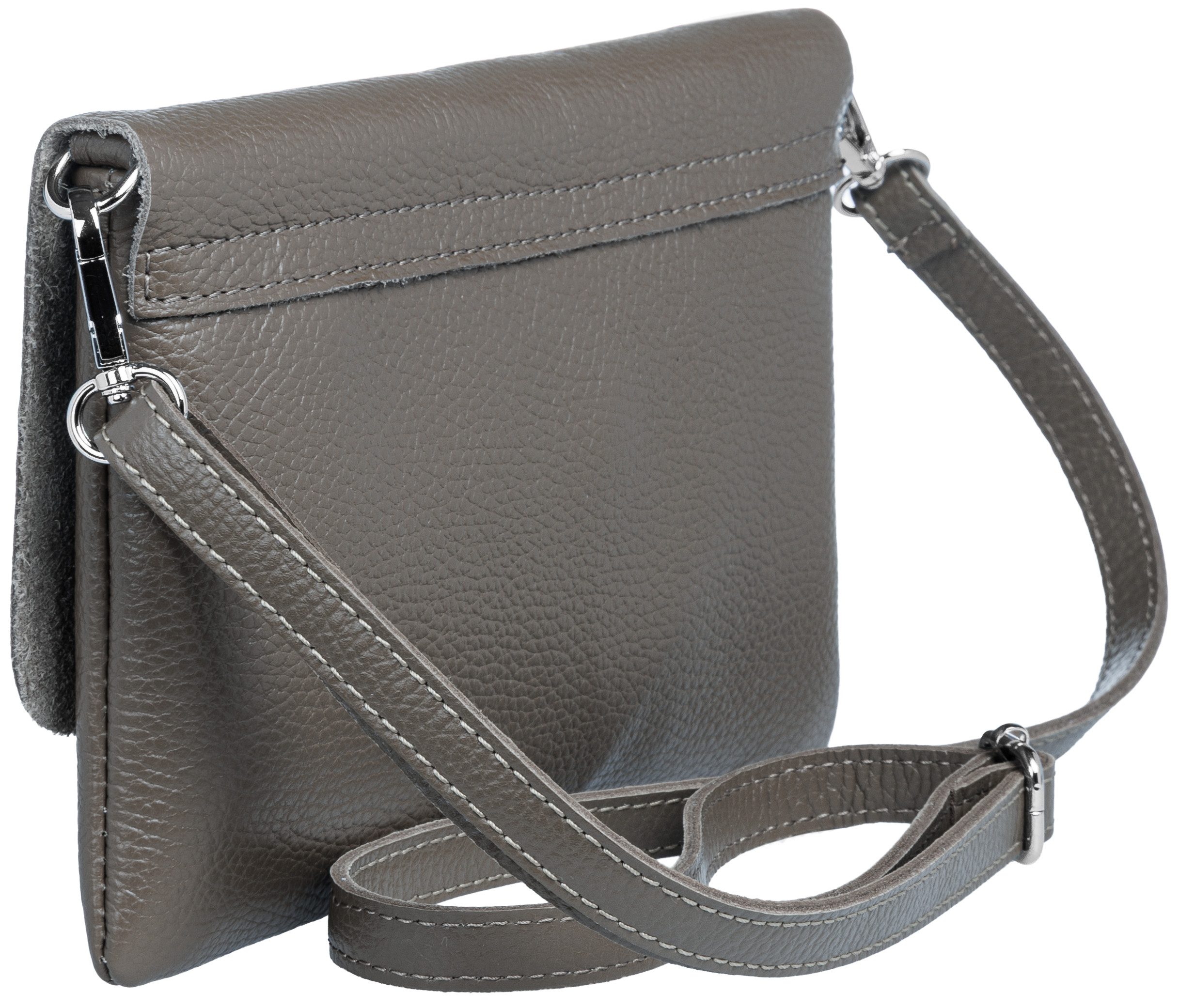 Caspar Clutch Abendtasche Damen Leder Handtasche - CLASSIC LINE - Modell No.835, leicht, elegant & unempfindlich - 100% Echtleder - Handmade in Italy