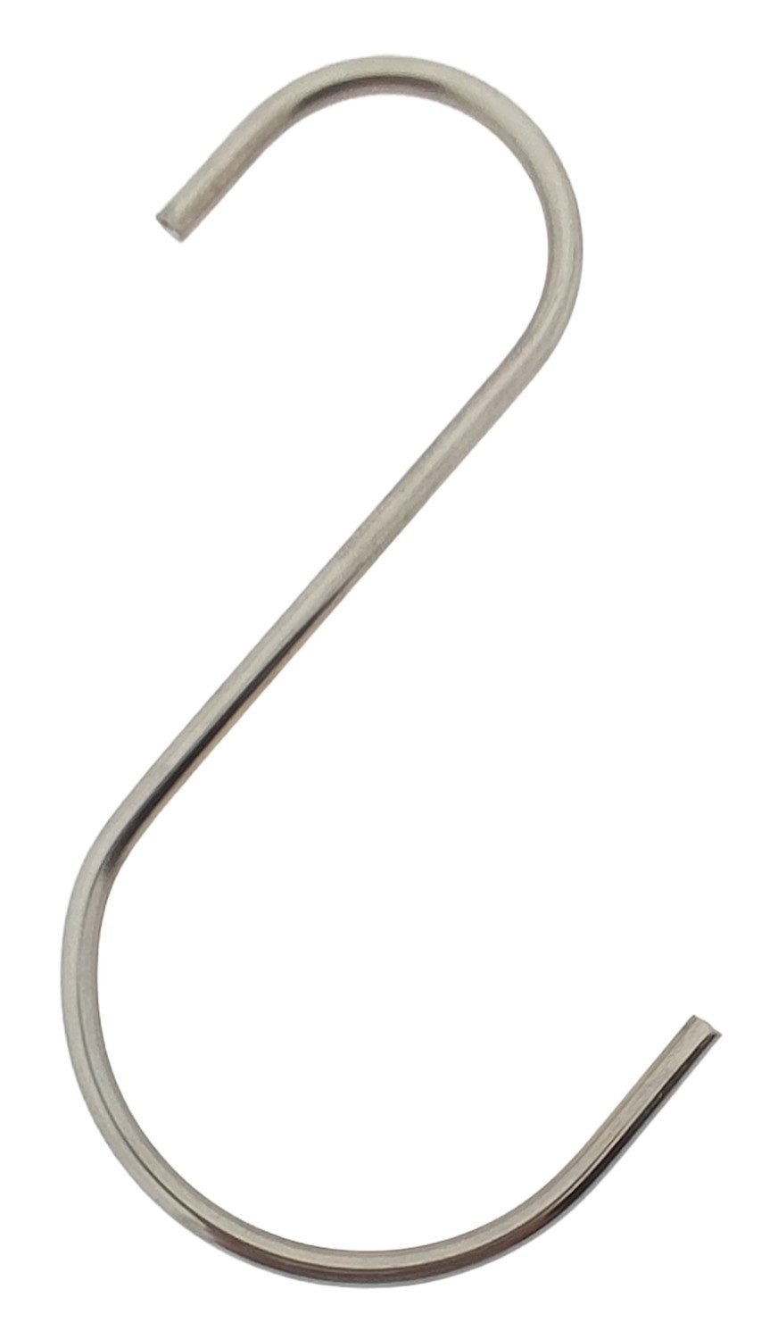 HundB Wandhaken S-Haken 100mm Schwarz 1 Stück, (Stück, 1-St., S-Haken), Haken Aufhänger Verbindungselement Metallhaken Garderobenhaken