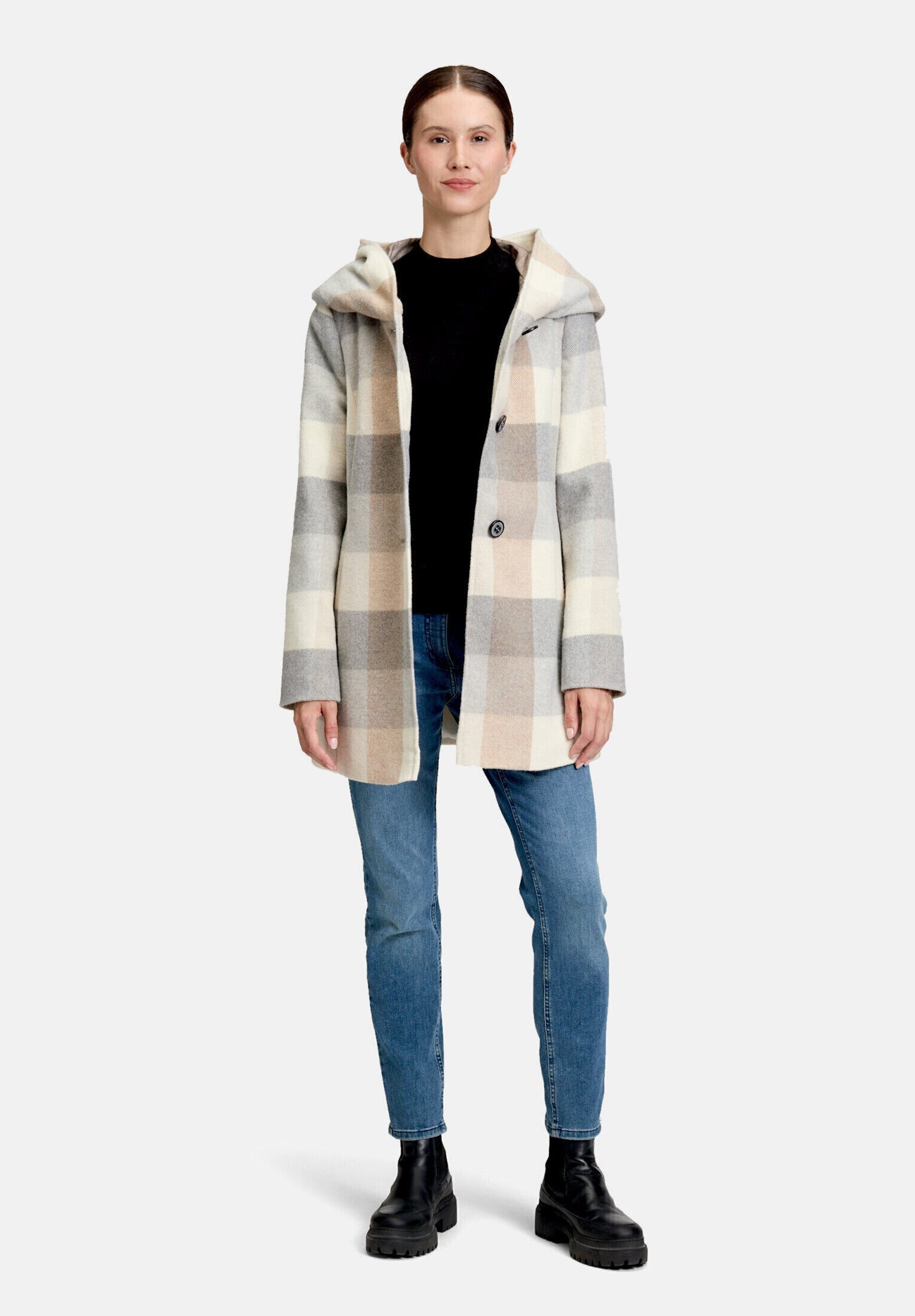 Amber & June Kurzjacke Damen mit Kapuze