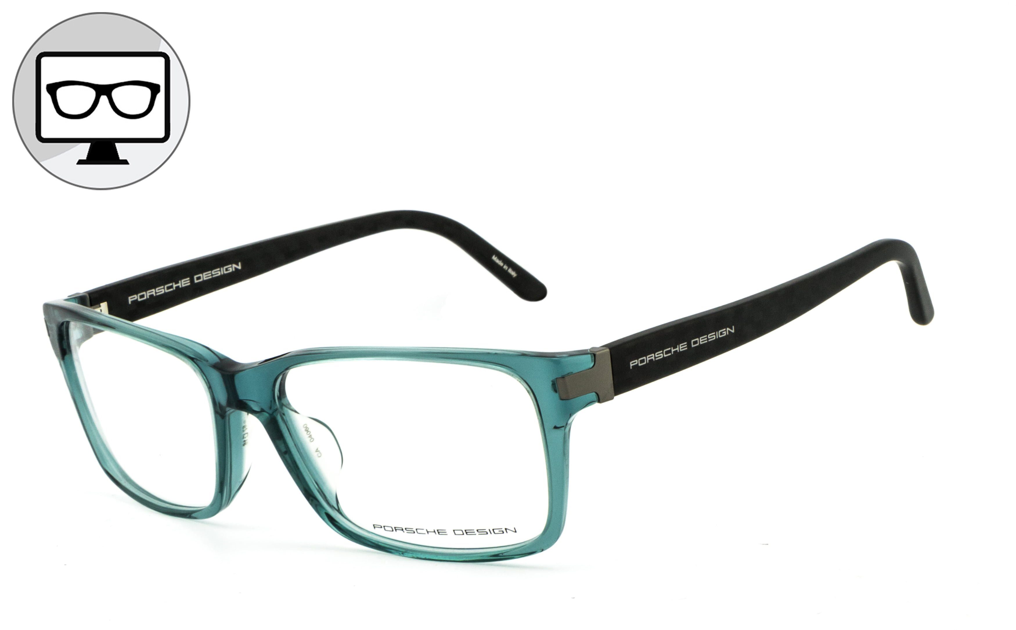 PORSCHE Design Brille Blaulichtfilter Brille, Bildschirmbrille, Sehstärke Blaulicht Gamingbrille, Brille, ohne Bürobrille