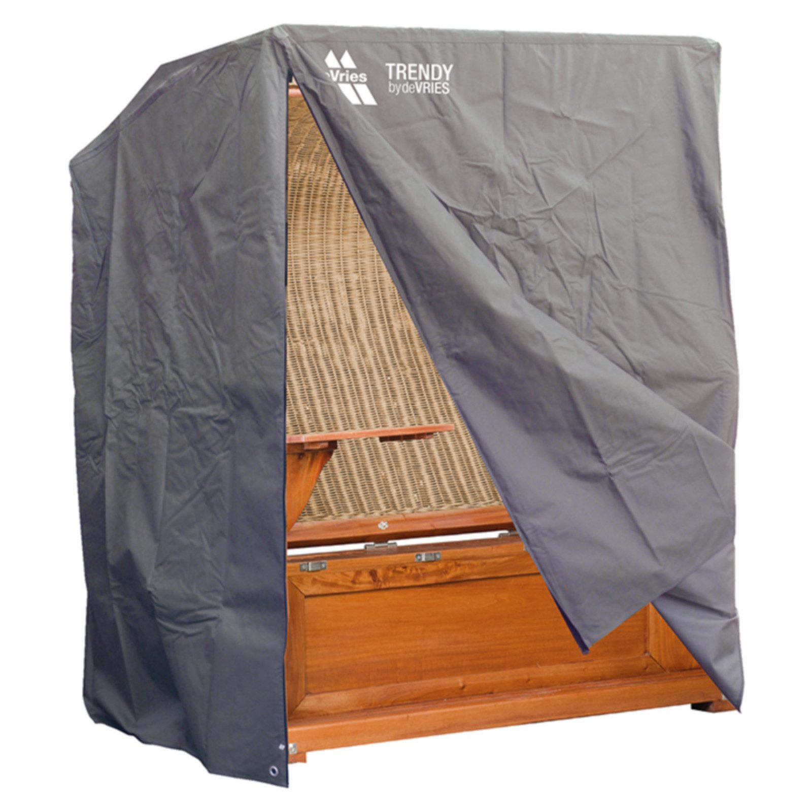deVries Strandkorb-Schutzhülle Strandkorb Schutzhülle für 2½ Sitzer King Size, Dunkelgrau