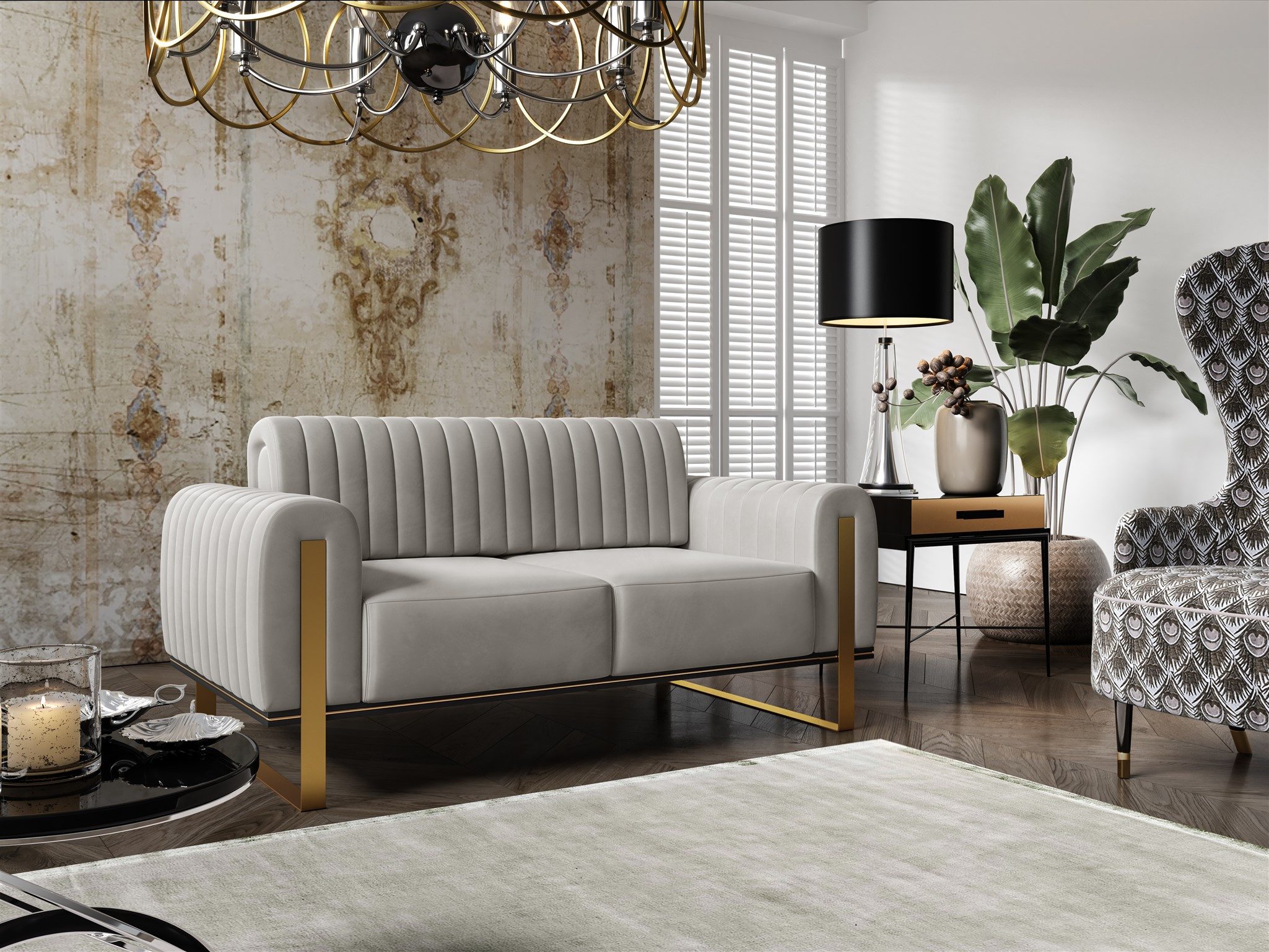 Fun Möbel 2-Sitzer Sofa Designersofa VALERIE günstig online kaufen