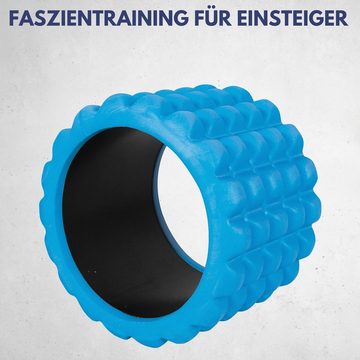 Best Sporting Pilatesrolle Mini Faszienrolle Rücken 10cm, Faszienroller in blau Pilatesrolle 300g, Schaumstoffrolle für Beweglichkeit und Durchblutung