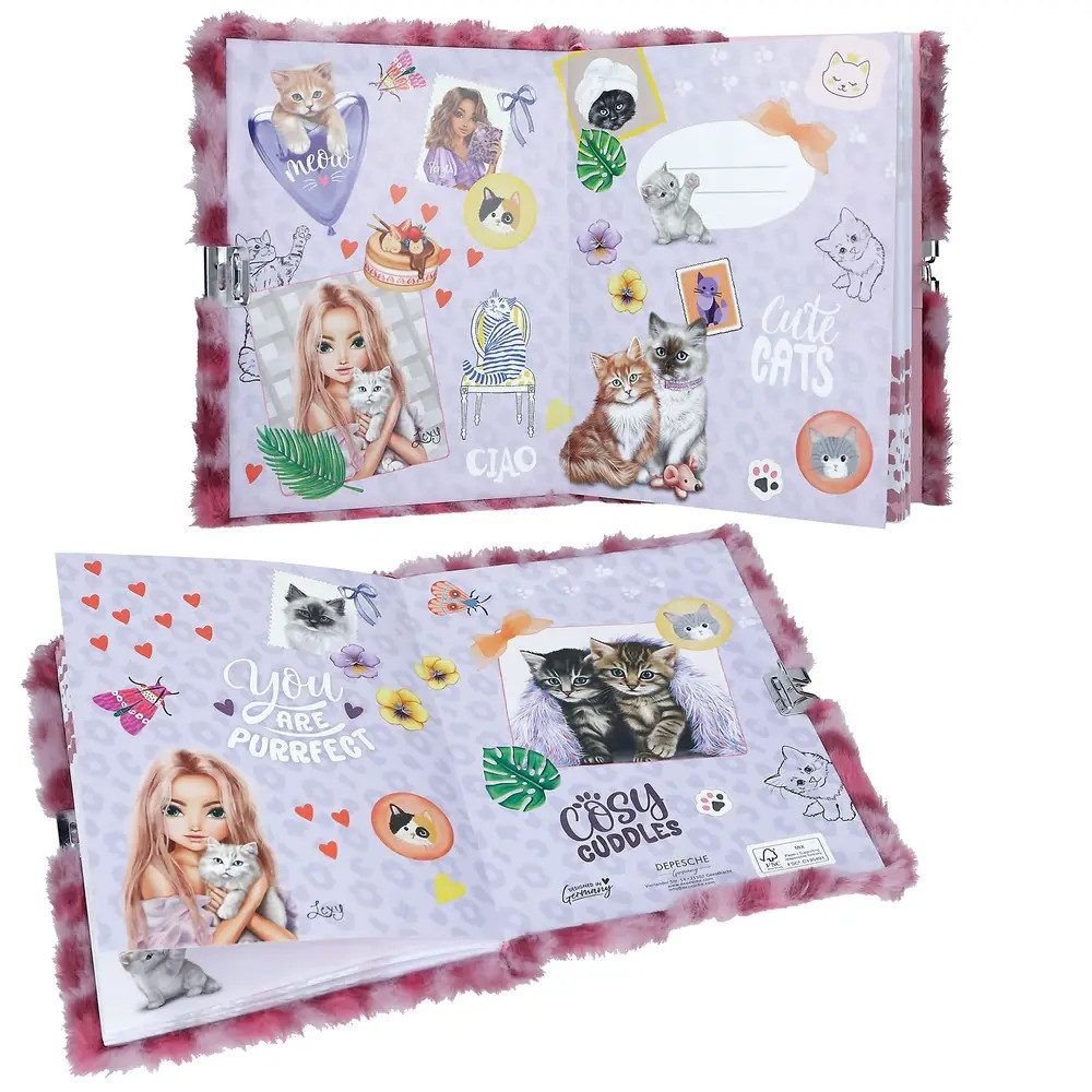 Depesche Poesiealbum TOPModel COSY CAT Tagebuch mit Schloss Rosa