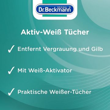 Dr. Beckmann Aktiv-Weiß Tücher, strahlendes Weiß, gegen Vergrauungen, 15 Tücher Spezialwaschmittel (1-St)