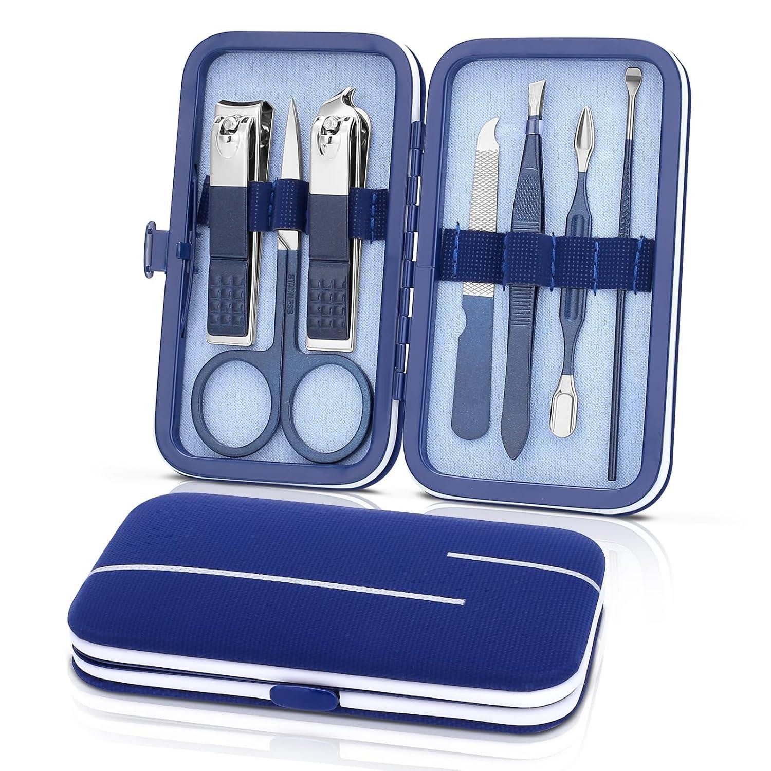 LuxusKollektion Nagelknipser-Set Maniküre Pediküre Set Edelstahl Nagelknipser Nagelhautentferner 7-in-1