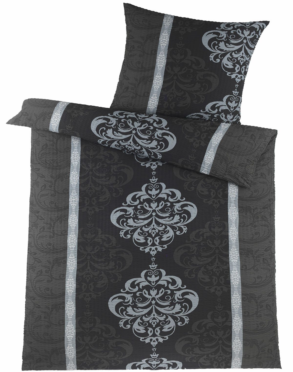 KH-Haushaltshandel Bettwäsche 4-tlg. Seersucker Bettwäsche 2x (135x200 +80x günstig online kaufen