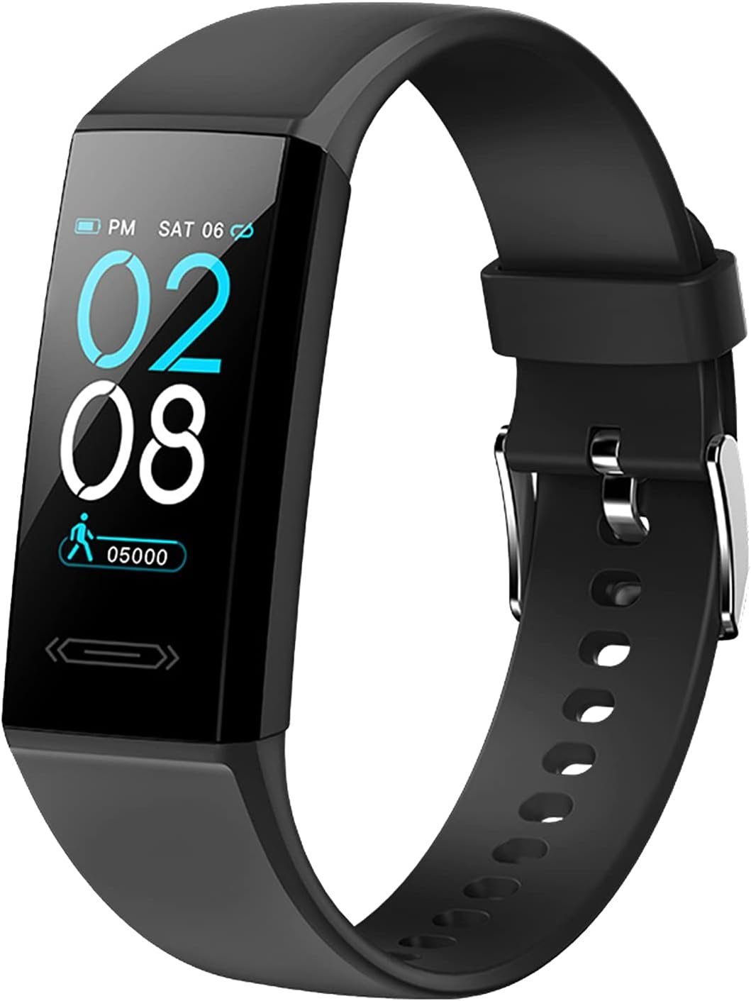 MicLee Smartwatch (1,14 Zoll, Android iOS), Pulsmesser Fitness Tracker  Wasserdicht IP68 Aktivitätstracker Sportuhr