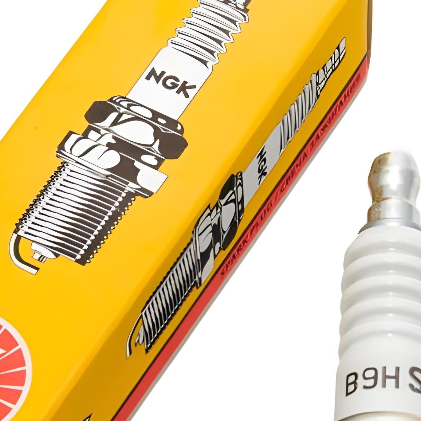 NGK Zündkerze Set 2x B9HS Zündkerze, 12,7mm Kurzgewinde Ø 14,0mm Hex 20,8mm