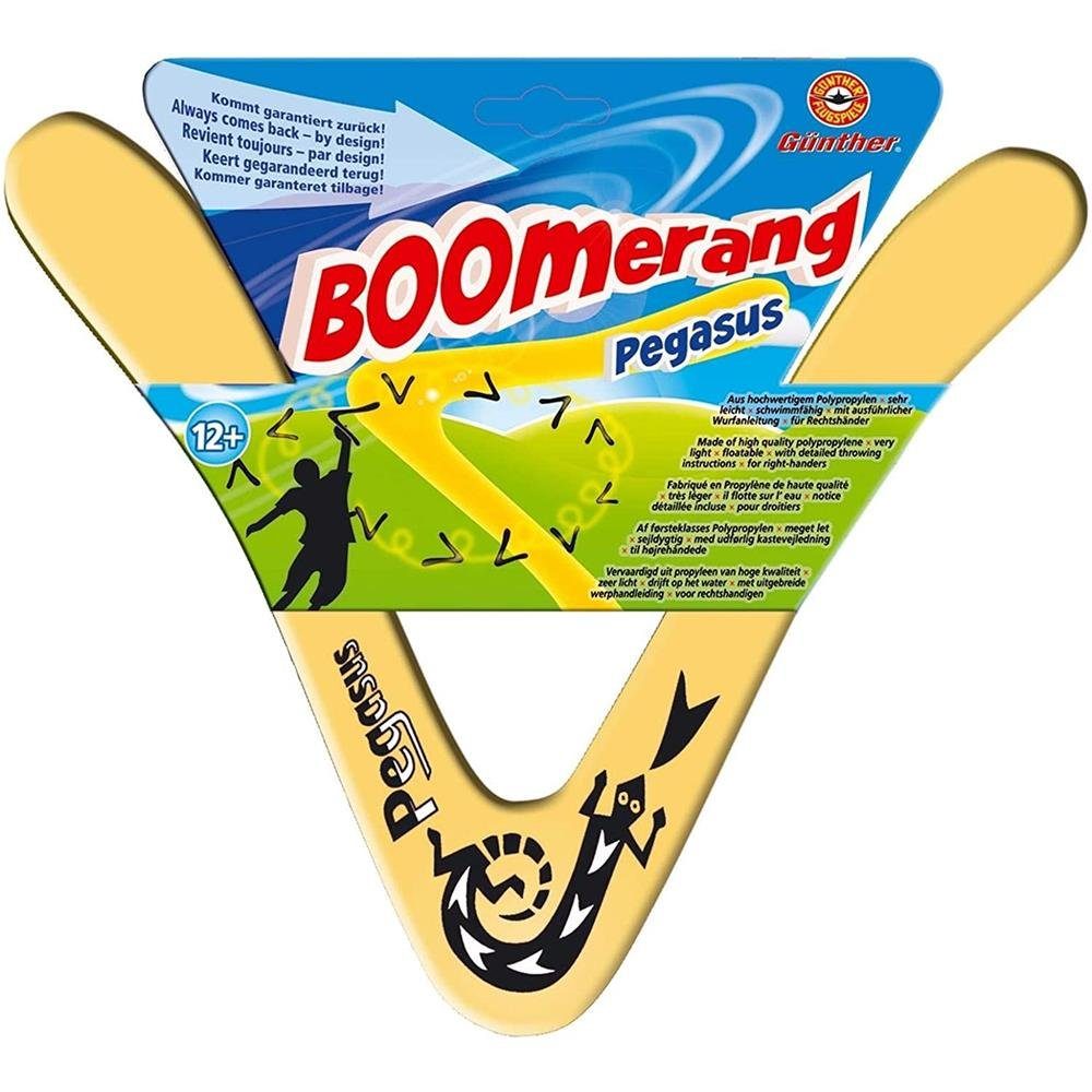 Günther Spiel Boomerang Pegasus, 25 cm, fliegt ca. 18-20 m weit, aus Polypropylen