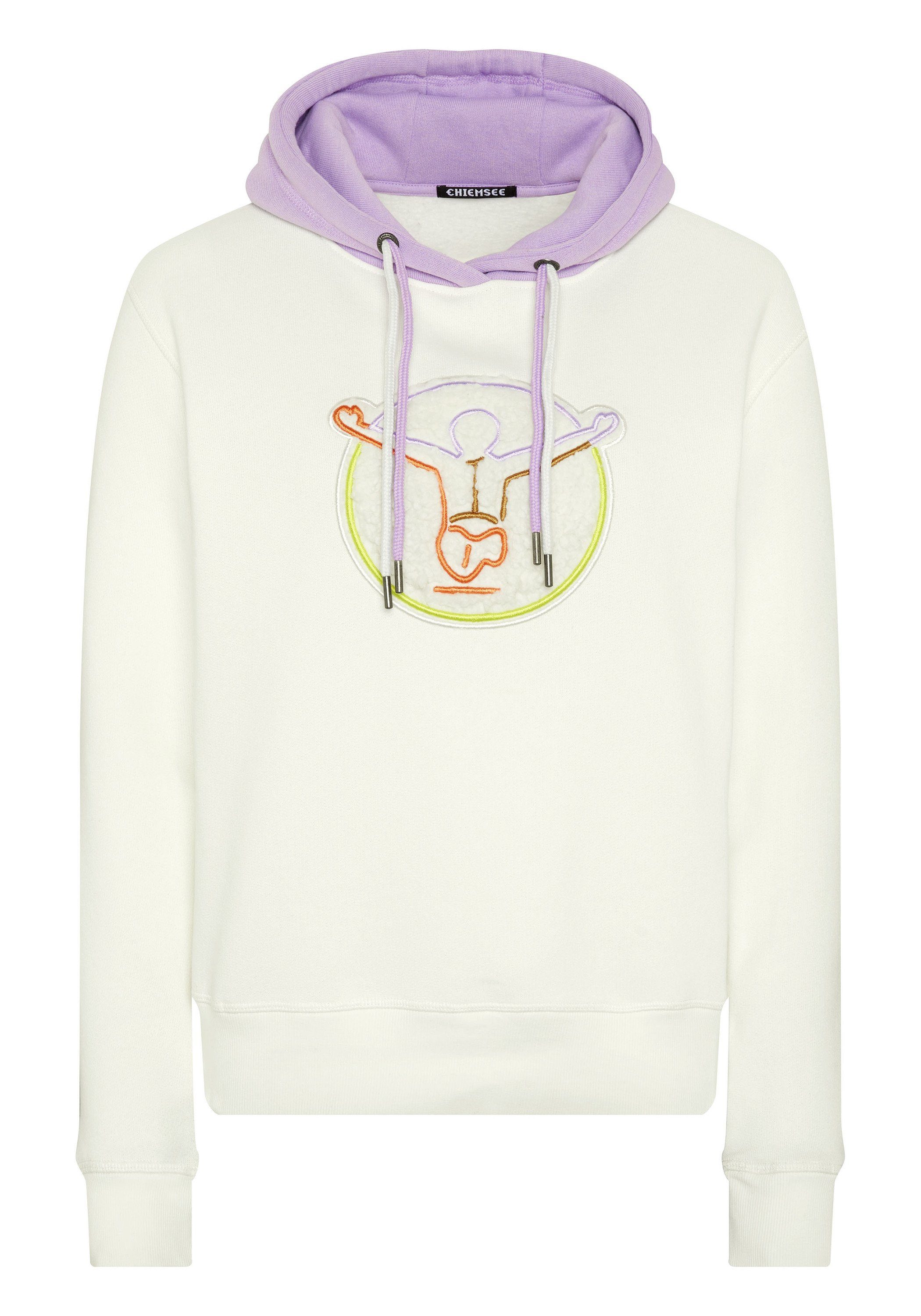 Kapuzensweatjacke Hoodie mit Label-Aufnäher 1