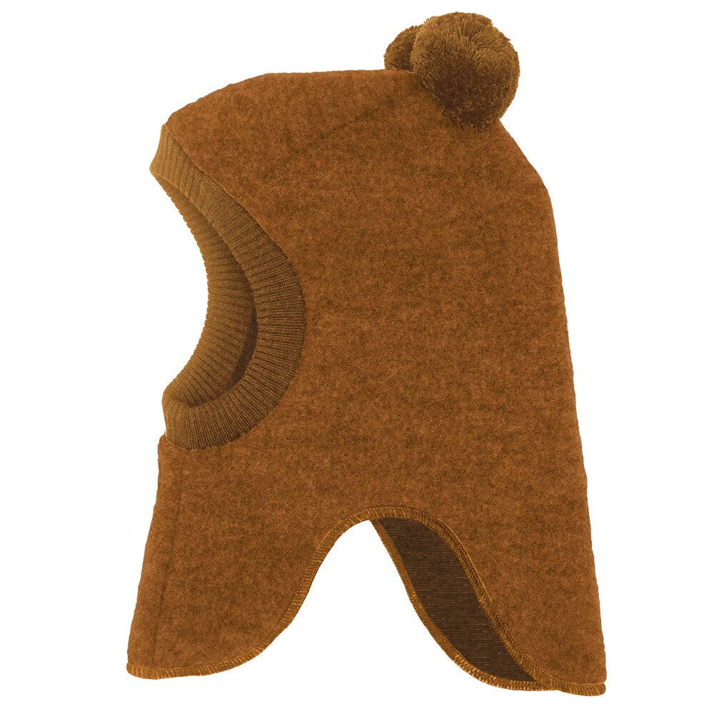 MAXIMO Schlupfmütze GOTS MINI-Schlupfmütze,Pompons Wollfleece, Jersey (1-St) Wollfleece