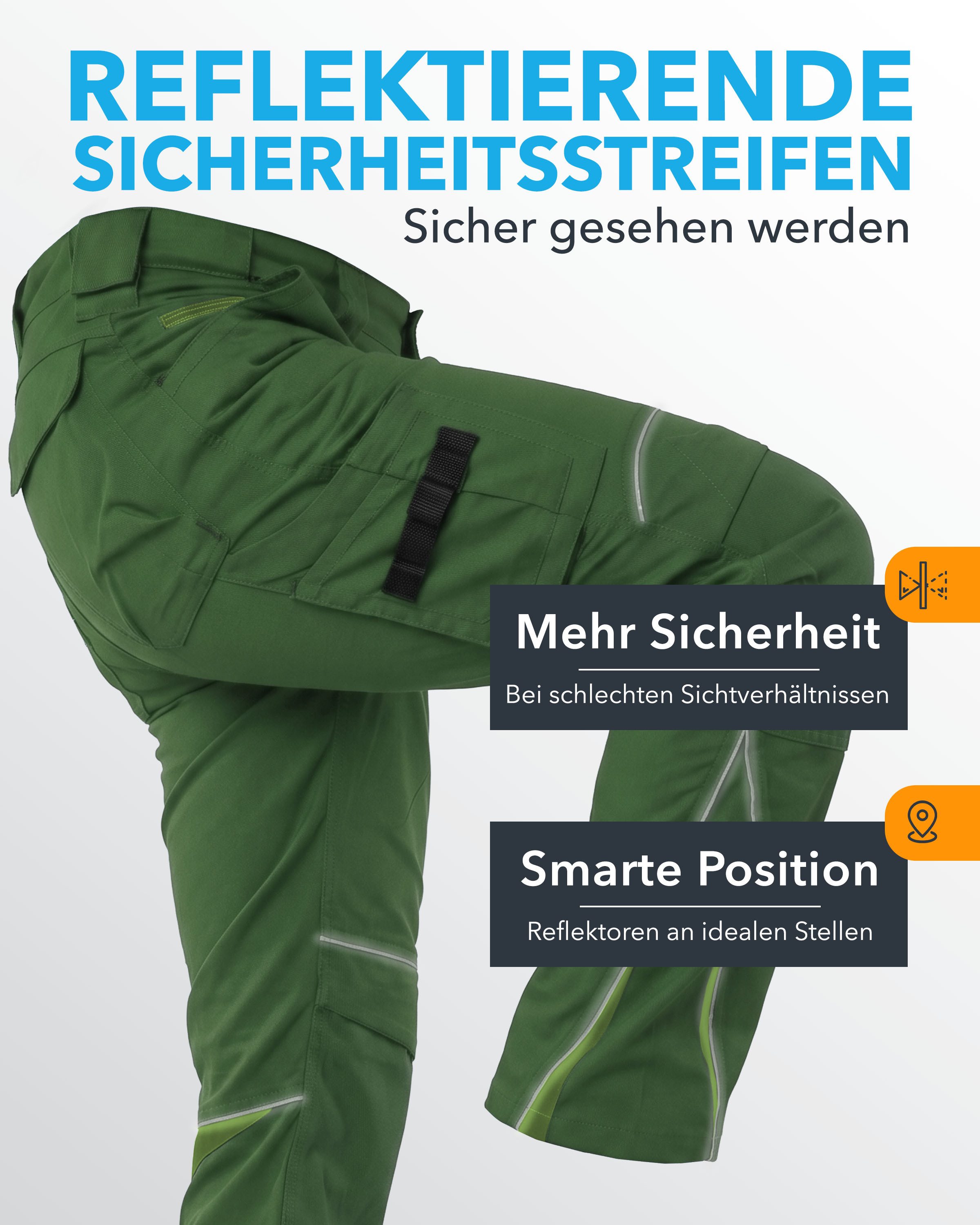 TMG International Arbeitshose Bundhose Cargohose Kultworker Herrenhose gerade und ergonomisch geschnitten - dehnbarer Hosenbund - bis Gr. 82 – Bild 4 von 5