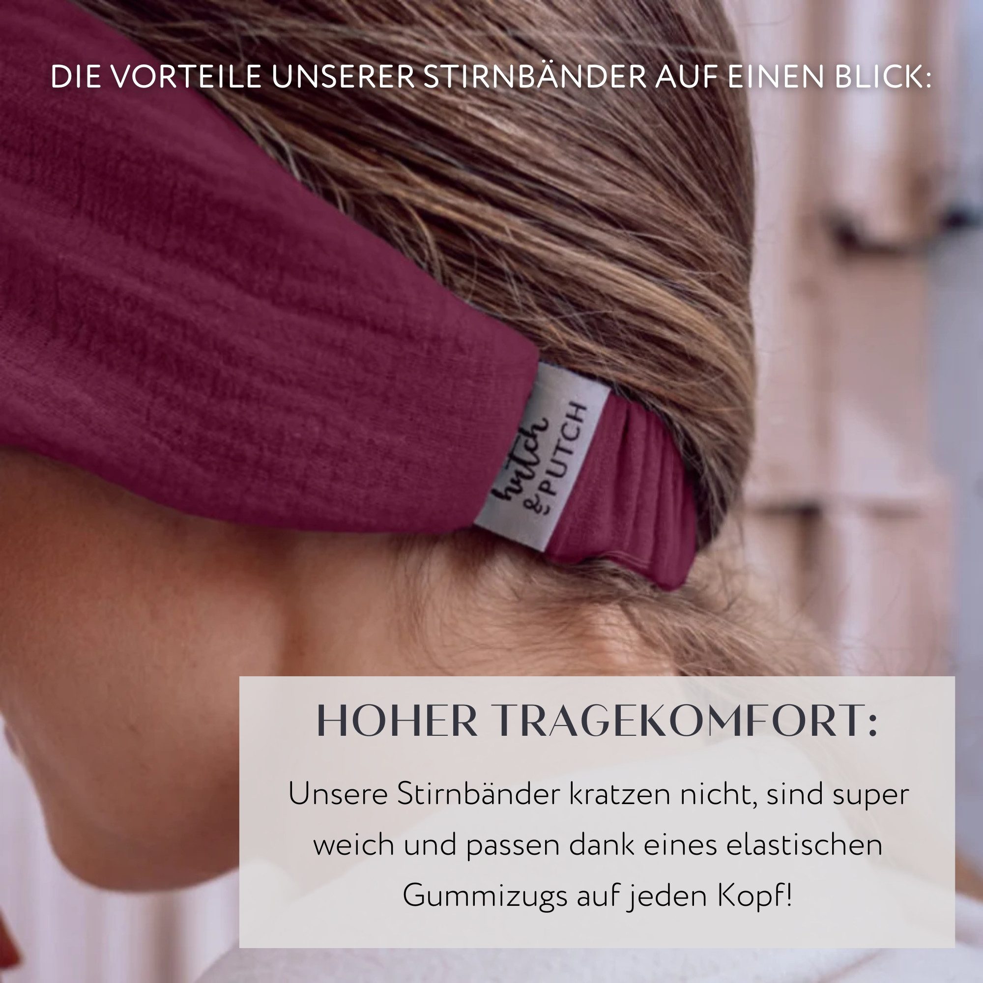 hutch&putch Stirnband Musselin-Stirnband für den Sommer - atmungsaktiv - 10 günstig online kaufen