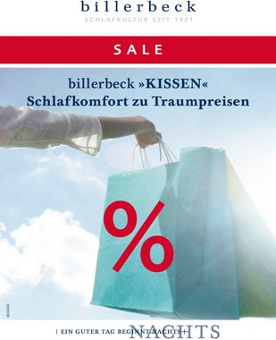 Microfaserkissen Liliane, Kissen ist Allergiker freundlich (Hausstauballergiker), billerbeck, Füllung: FLOCKIS-Faserbällchen, Bezug: 100% Baumwolle, Bauchschläfer, Rückenschläfer, Seitenschläfer, Faserkissen mit hydrophil ausgerüstetem Baumwollbezug