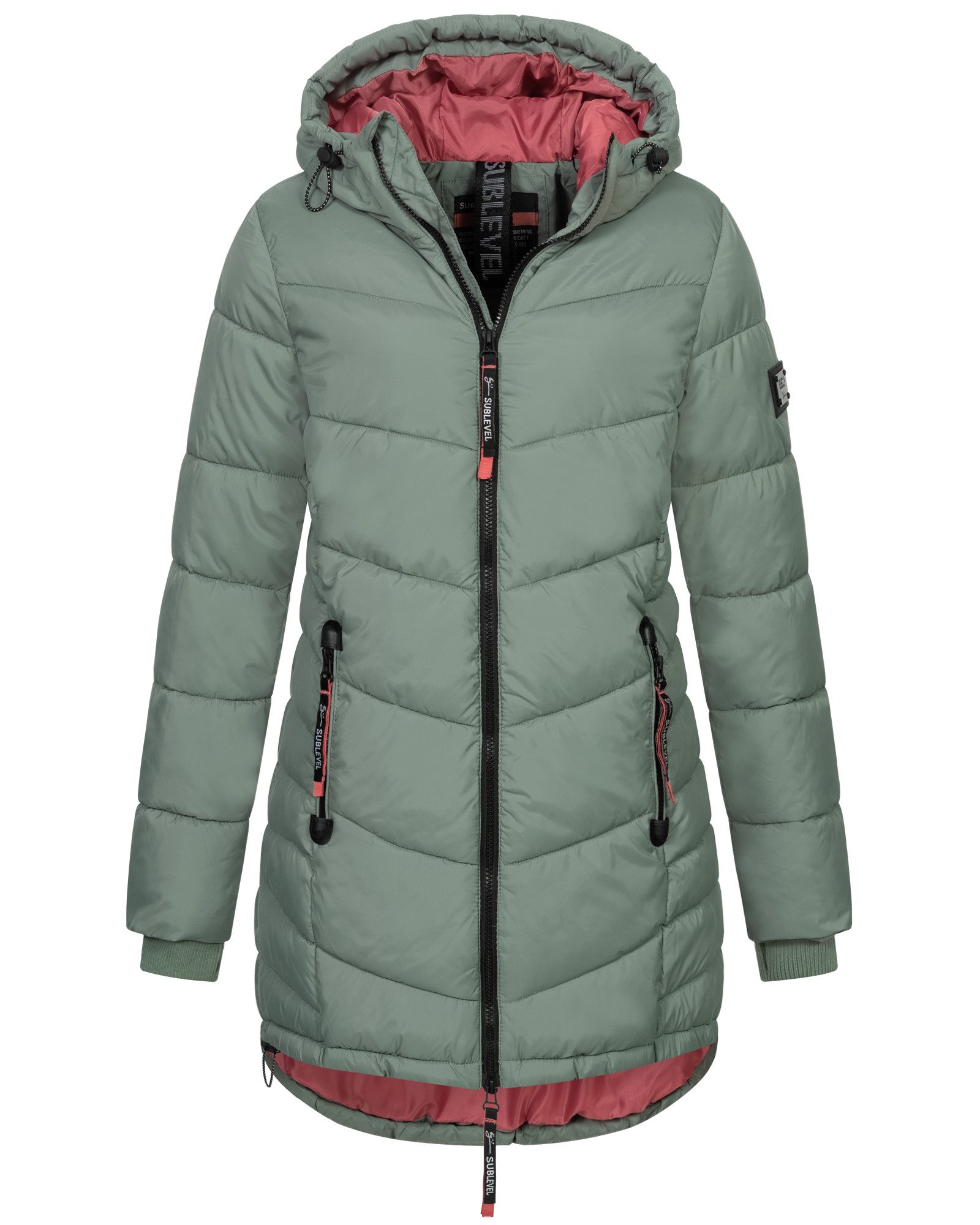 SUBLEVEL Steppjacke Damen Winter Jacke Mantel Parka Steppjacke Steppmantel Wintermantel