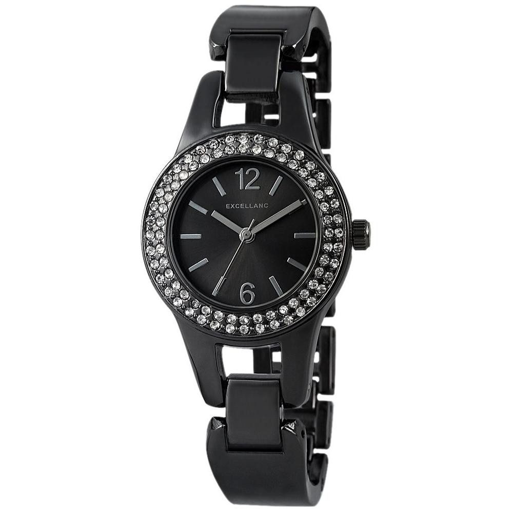 EXCELLANC Quarzuhr Crystal-Besatz