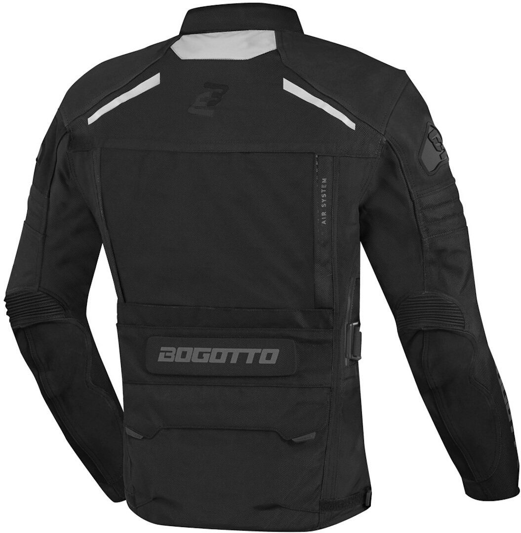 Textilj Black Motorrad wasserdichte Leder- Bogotto Explorer-Z / Motorradjacke